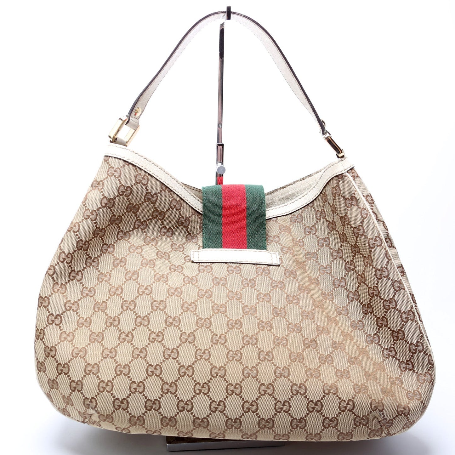 Gucci 233604 GG Canvas New Ladies Web Large Hobo Bag