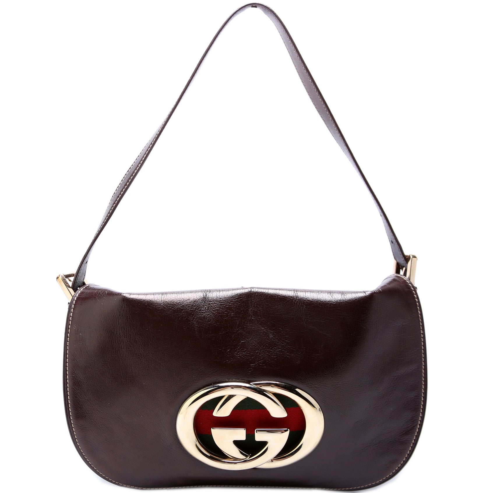 Gucci Britt Leather Medium Flap 161727 Bag