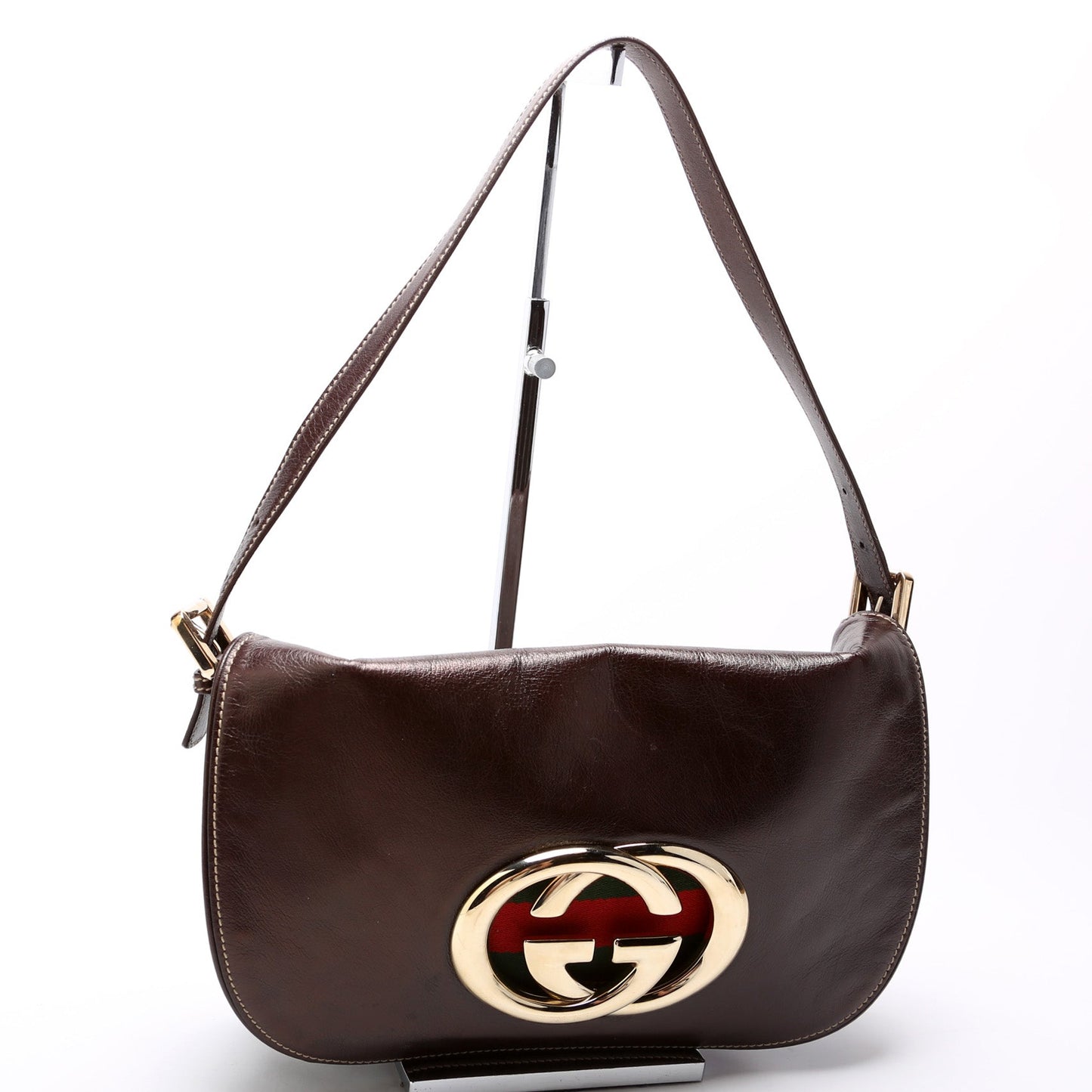 Gucci Britt Leather Medium Flap 161727 Bag