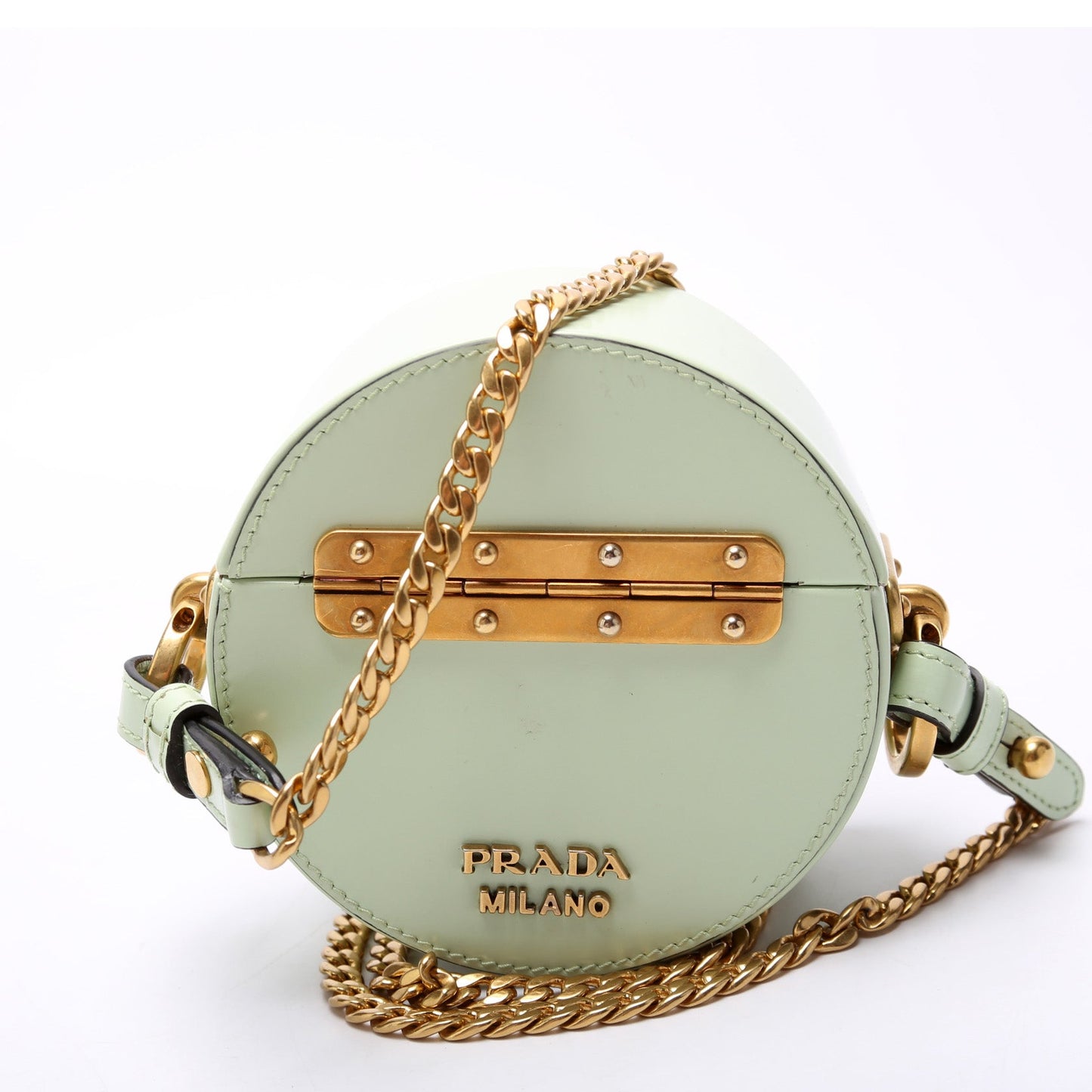 Prada Micro Box Round Leather Bag