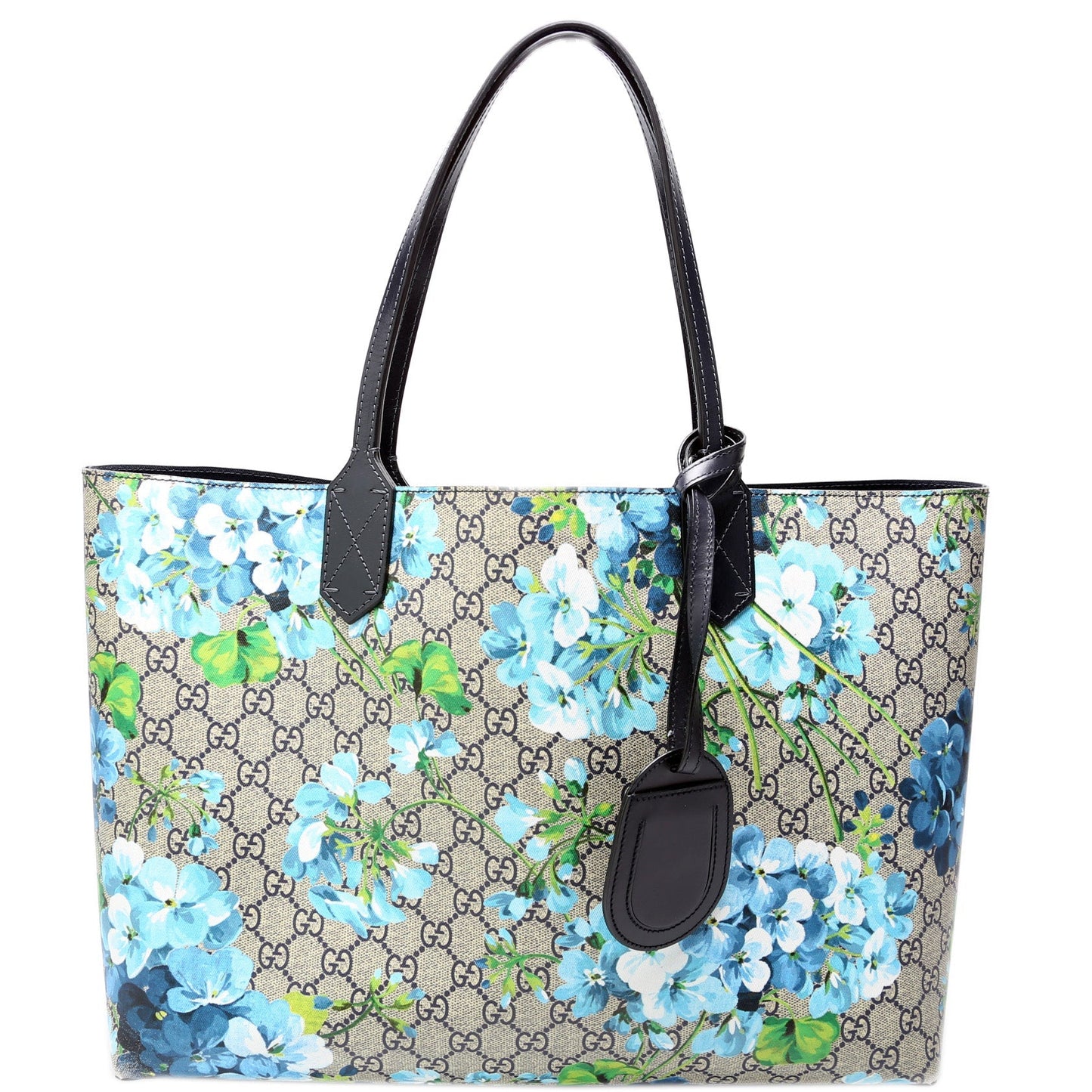 Gucci 368563 GG Supreme Blooms Medium Reverse Tote Bag