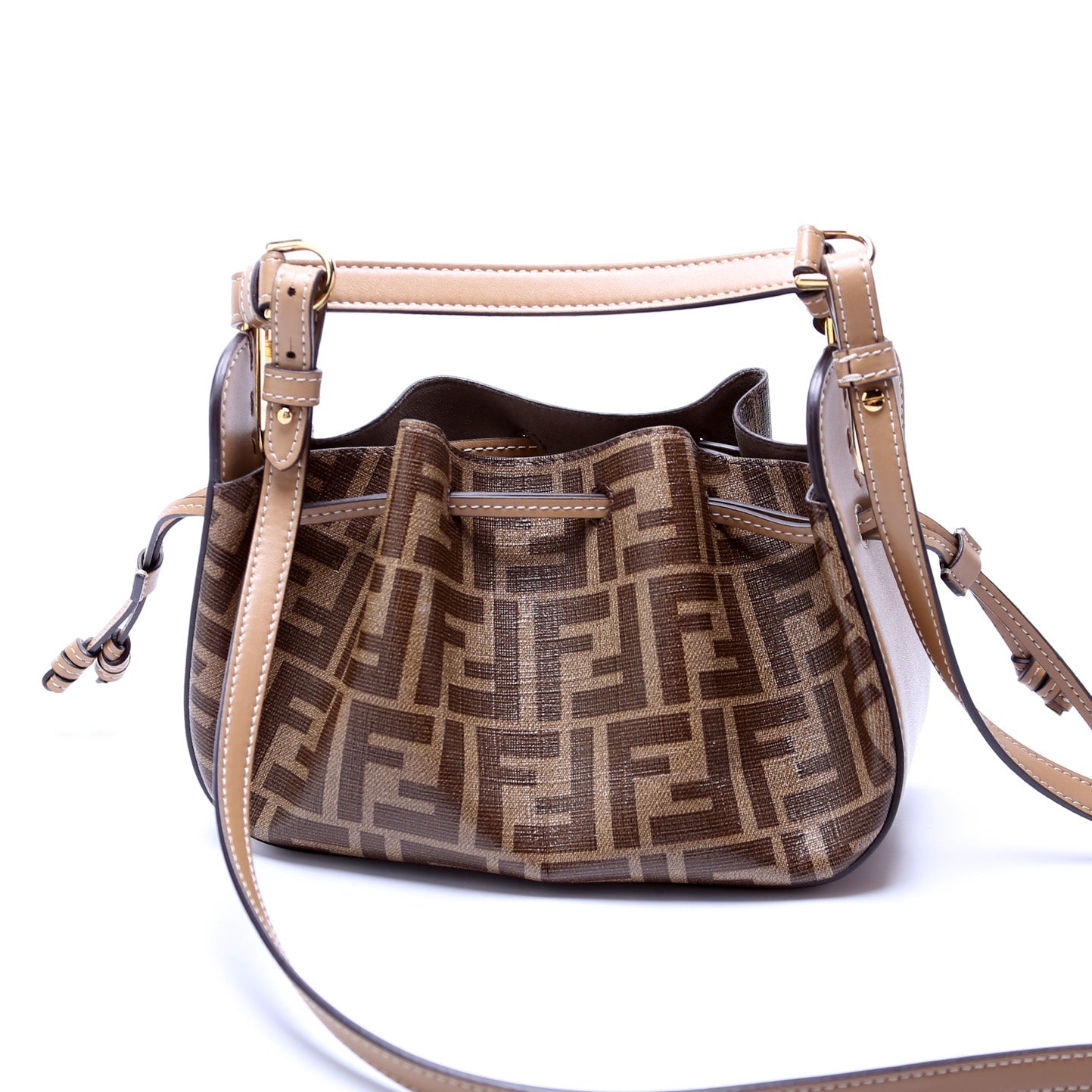 Fendi Zucca Coated Canvas Mini Pomodorino Bucket Bag