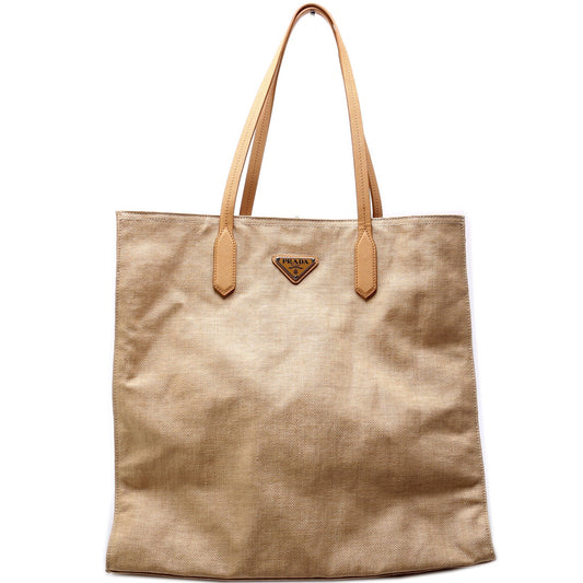 Prada Coated Canvas Shopper Tote Bag