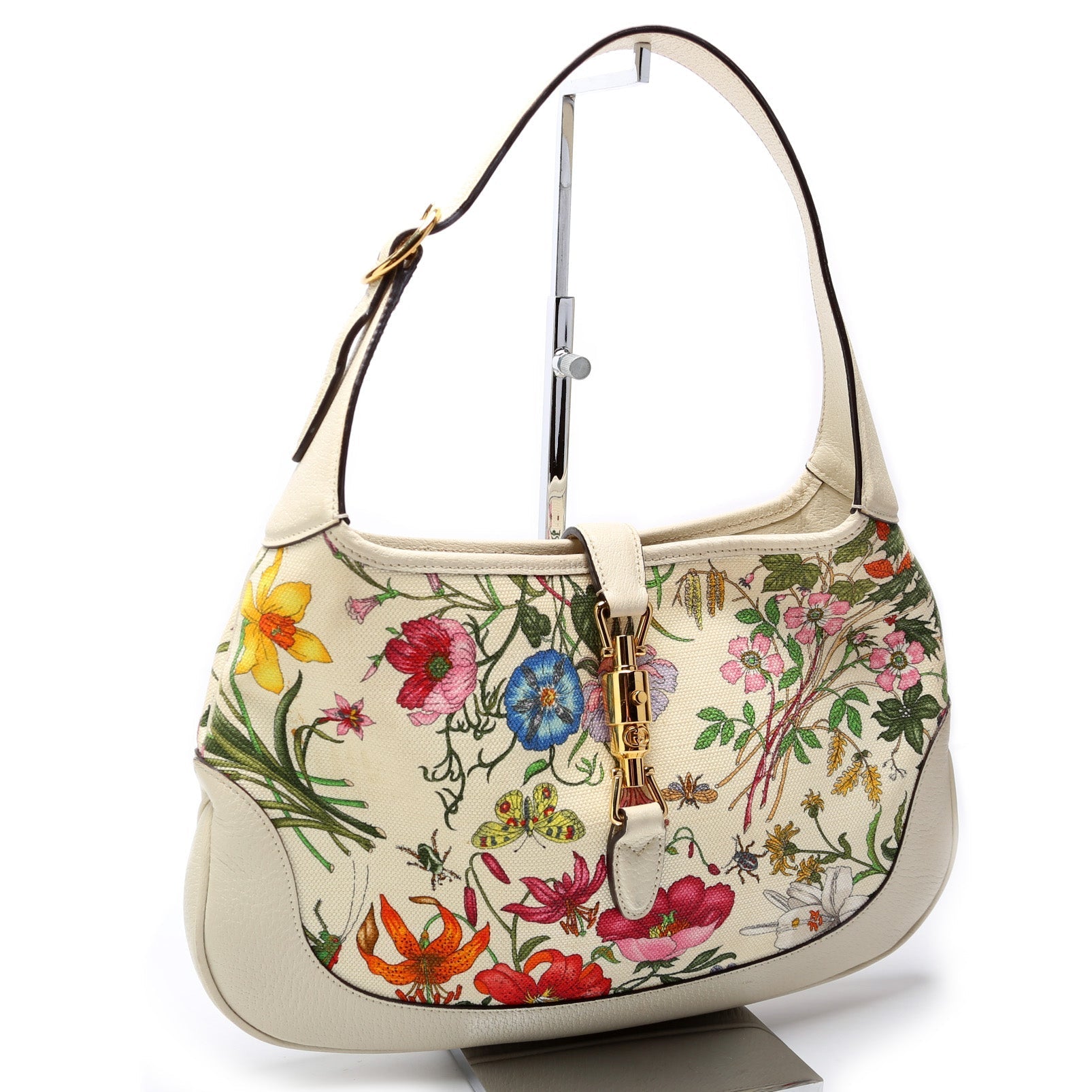 Gucci 550152 Jackie Medium Flora Canvas Hobo Bag