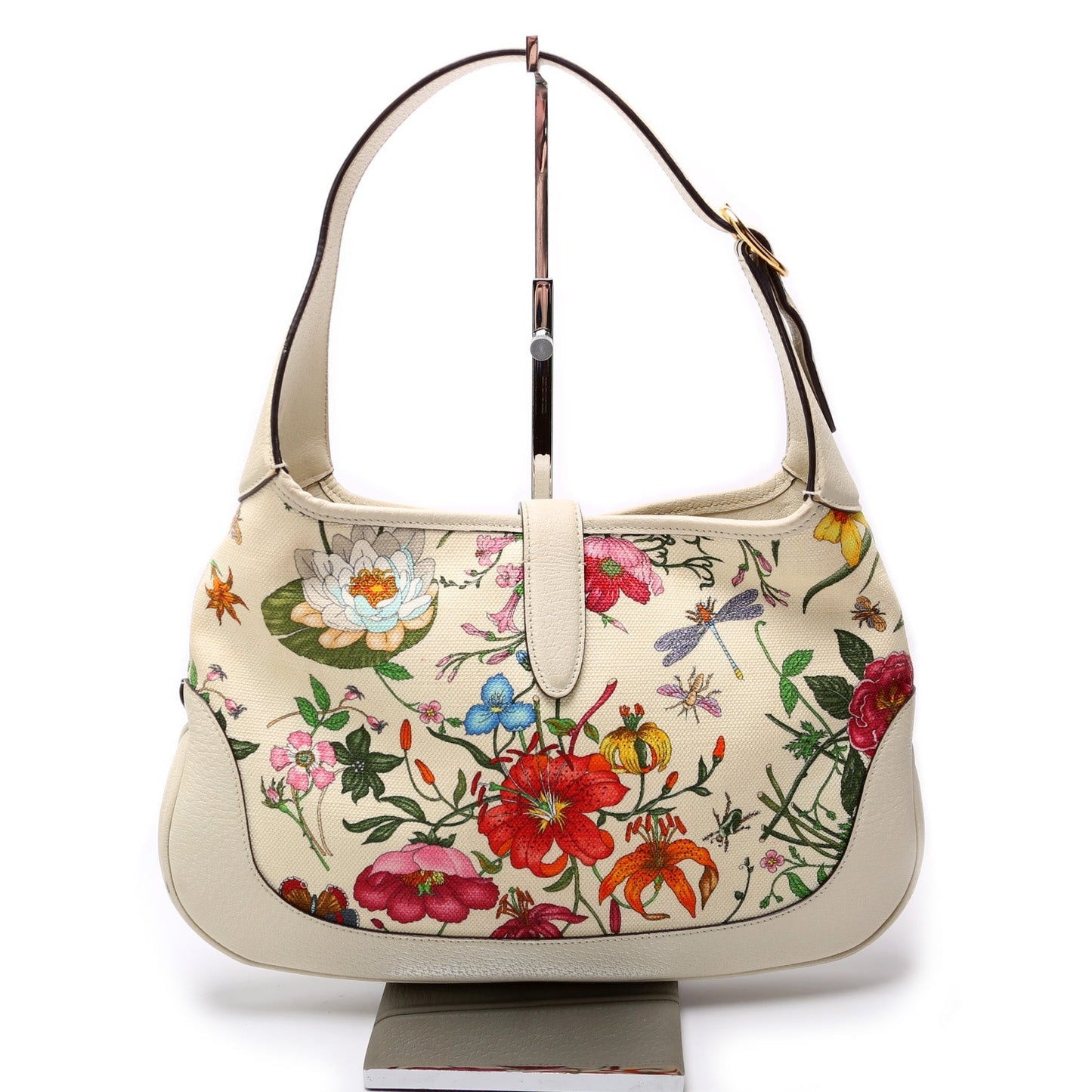 Gucci 550152 Jackie Medium Flora Canvas Hobo Bag
