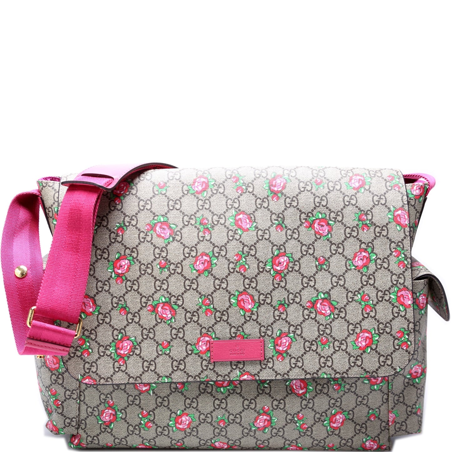 Gucci 211131 GG Plus Rose Bud Diaper Bag