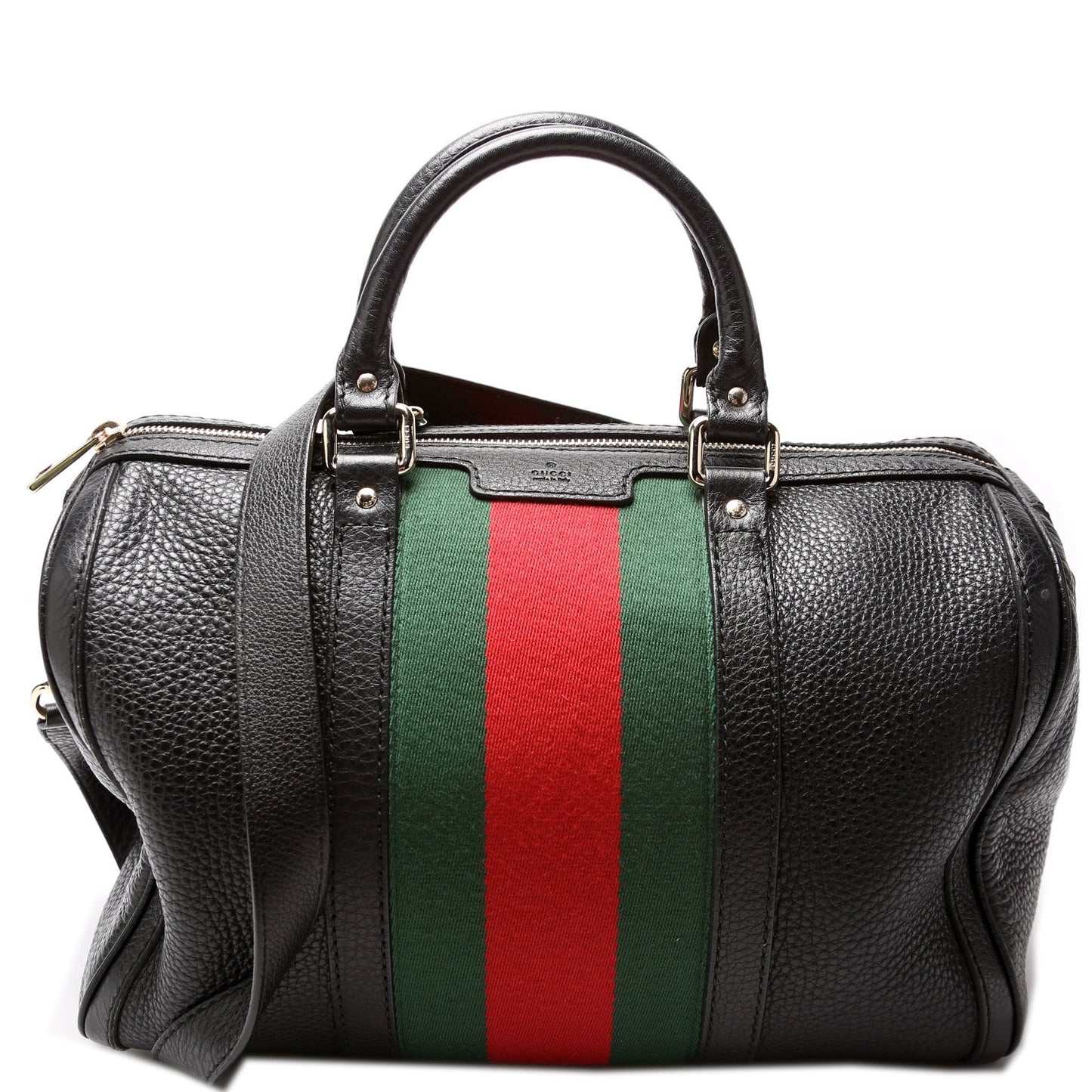 Gucci 247205 Boston Web Leather Bag