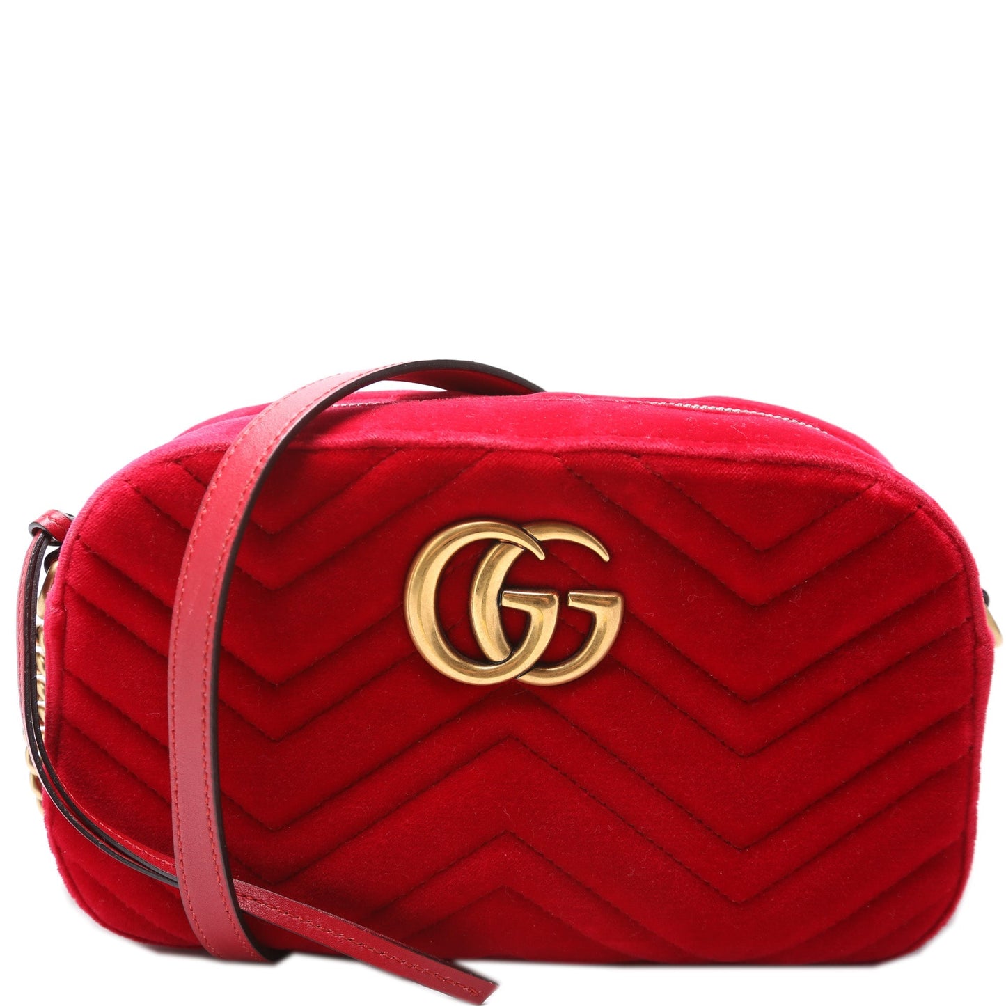 Gucci 447632 Marmont Small Velvet Camera Bag