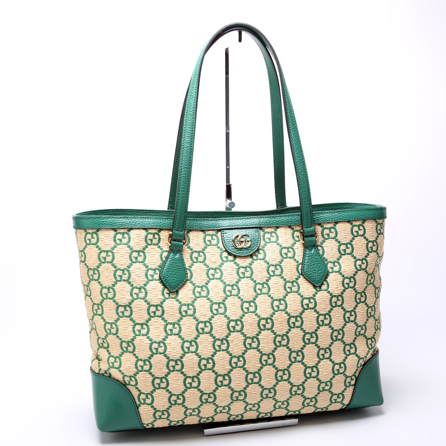 Gucci 631685 Ophidia GG Straw Tote Bag