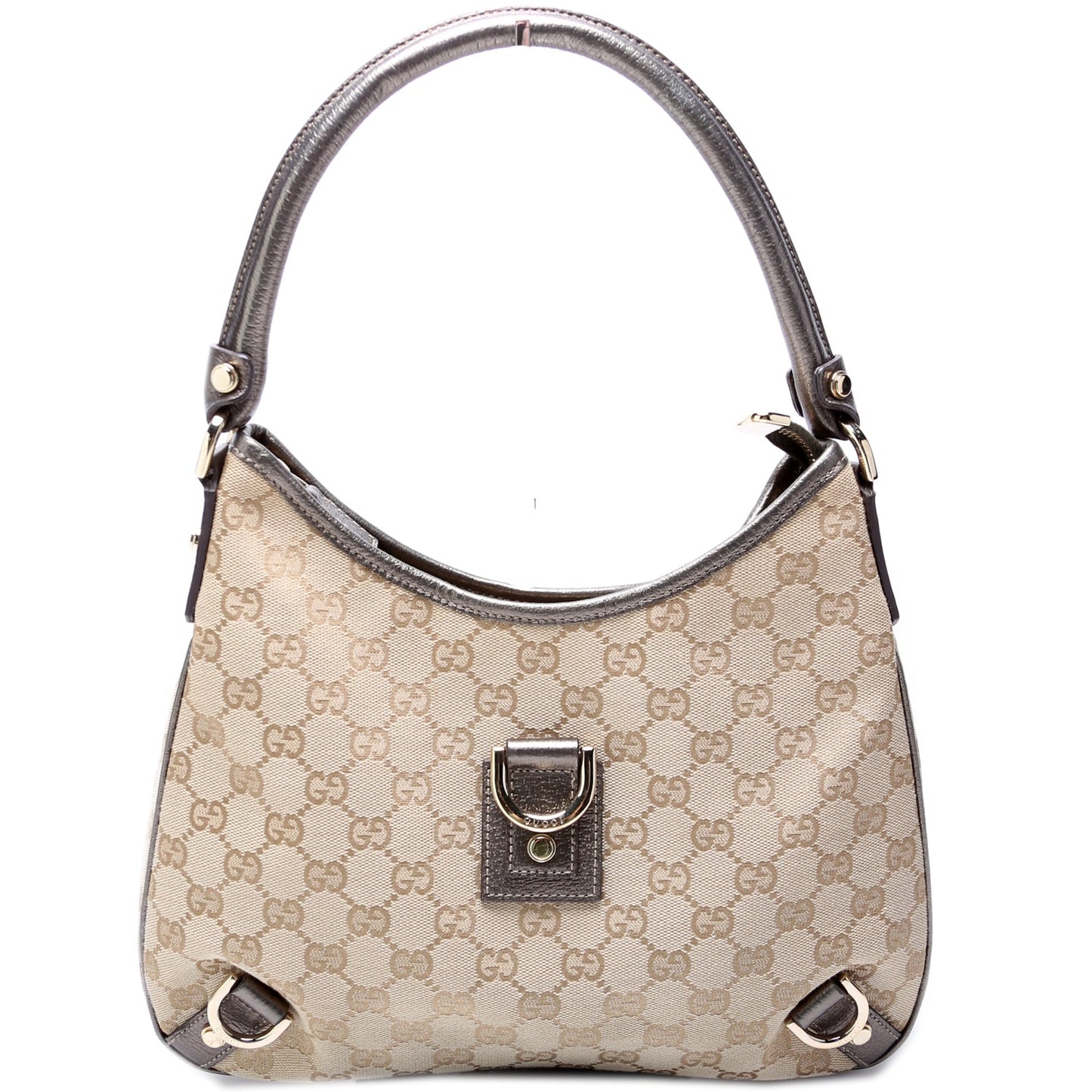 Gucci 130738 GG Canvas Abbey Hobo Small Bag