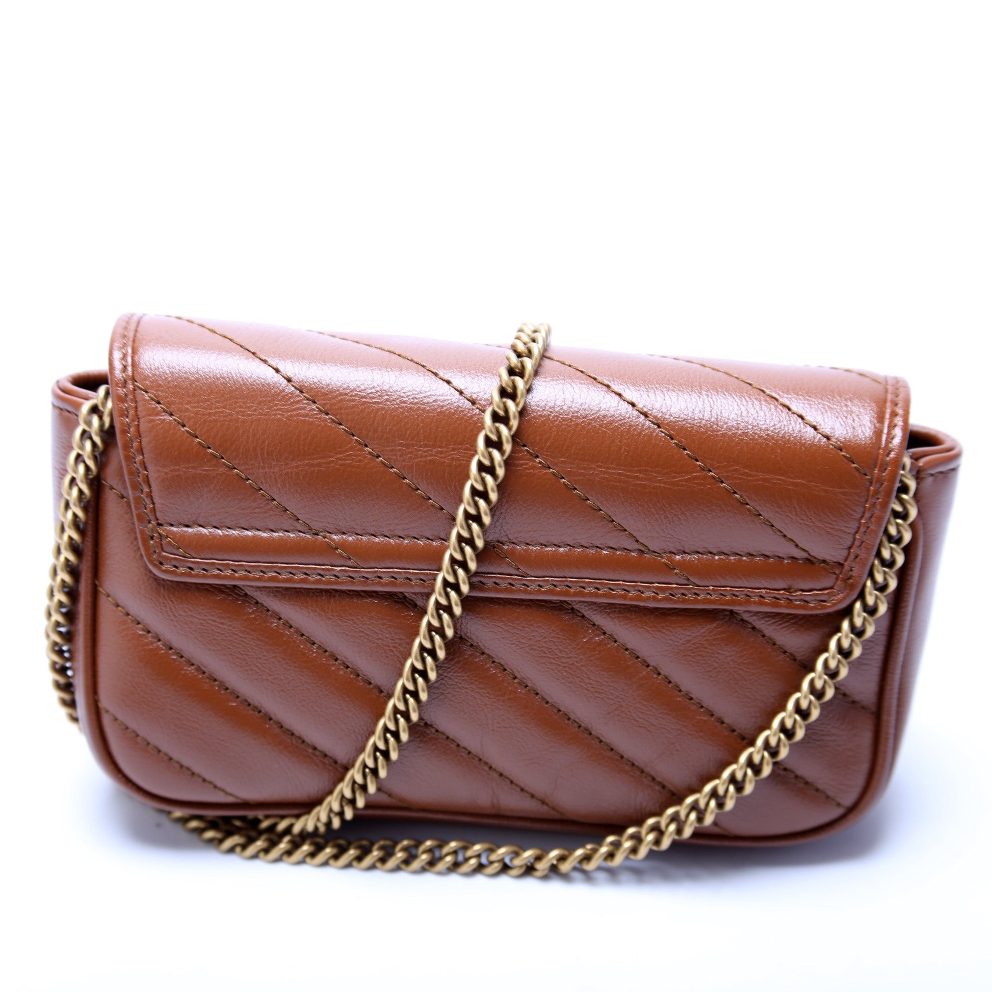 Gucci 476433 Marmont Leather Super Mini Flap Bag