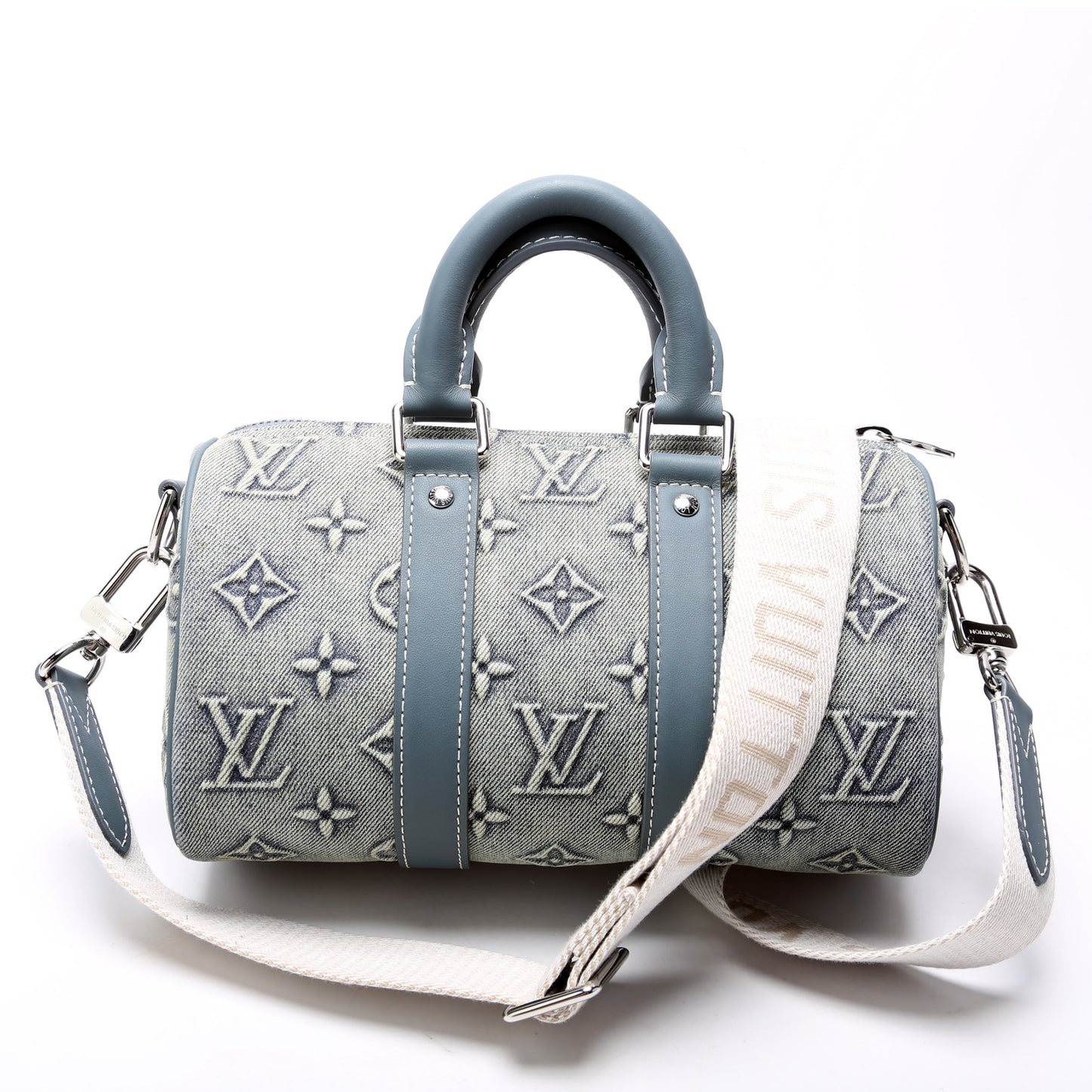 Louis Vuitton Keepall 25 W/Strap Denim Monogram