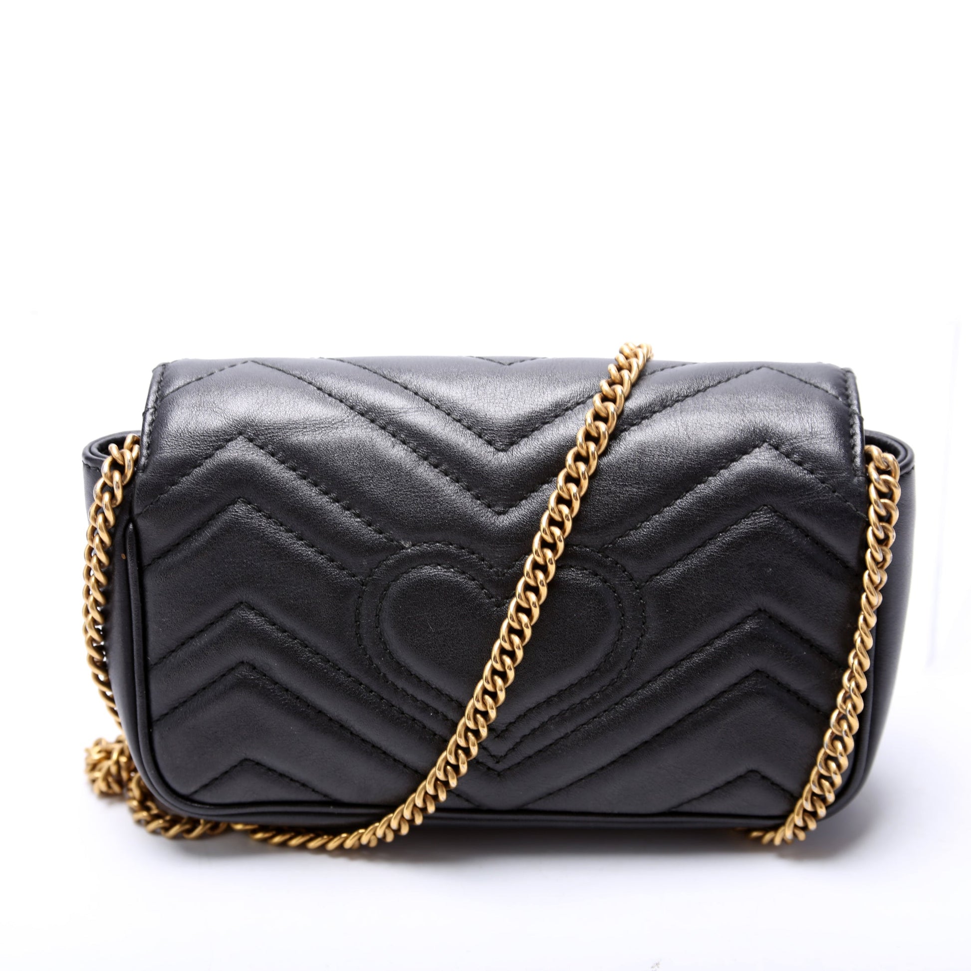 Gucci 476433 Marmont Leather Super Mini Flap Bag