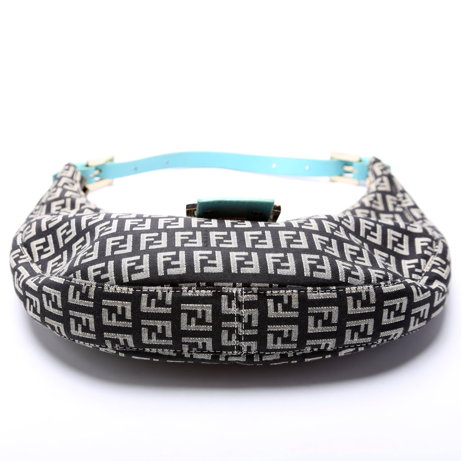 Fendi Zucchino Half Moon Hobo 8BR020 Bag