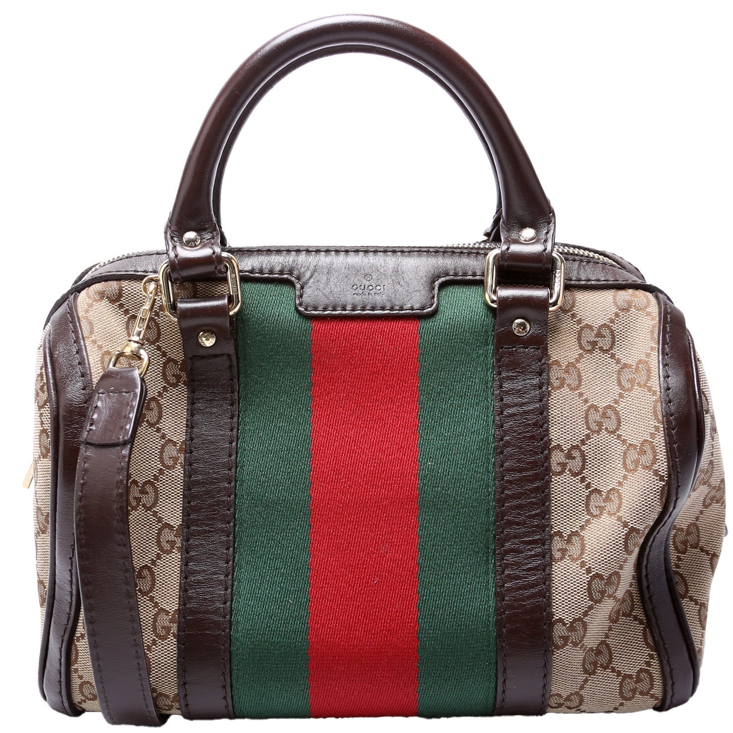 Gucci 269876 GG Canvas Small Boston Bag
