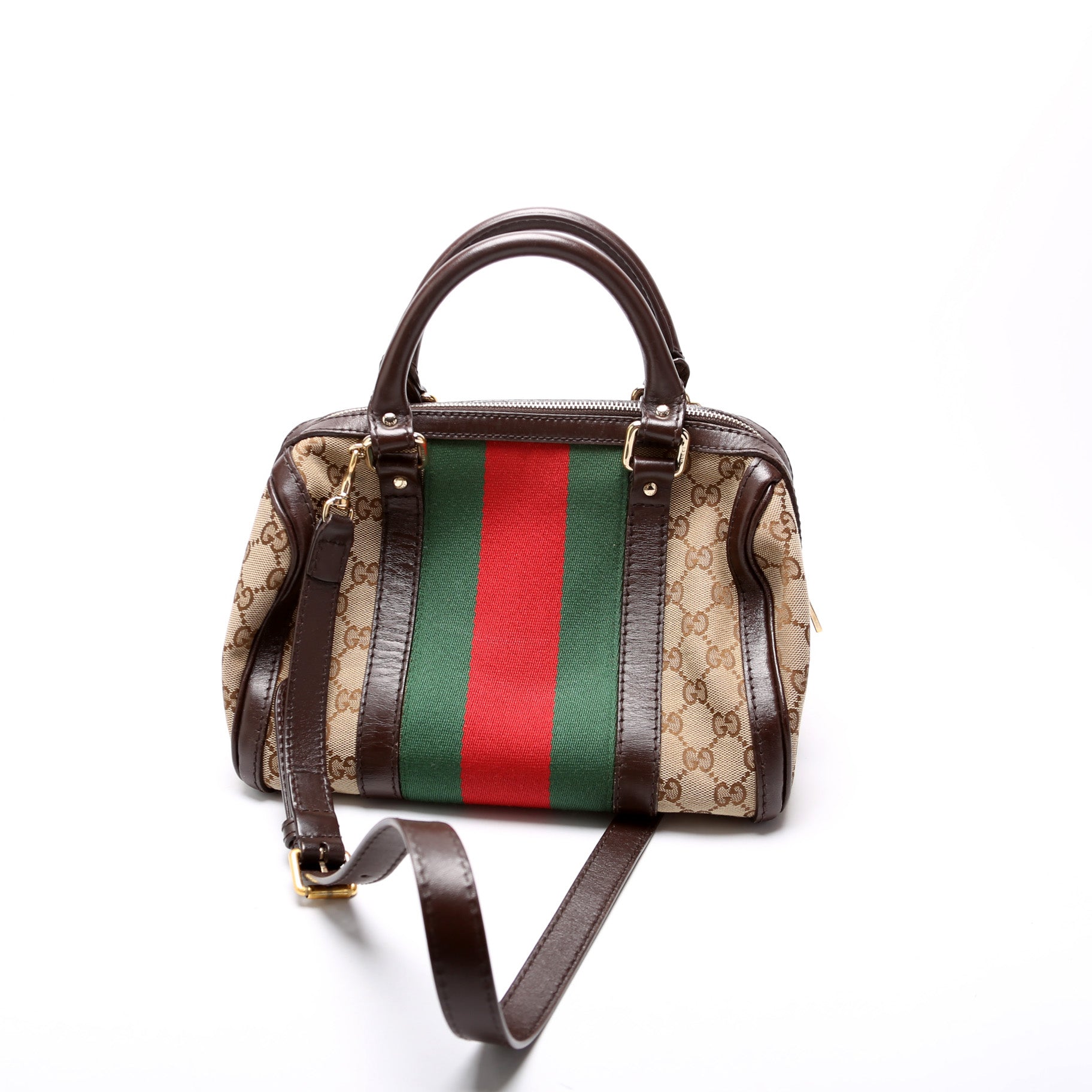 Gucci 269876 GG Canvas Small Boston Bag