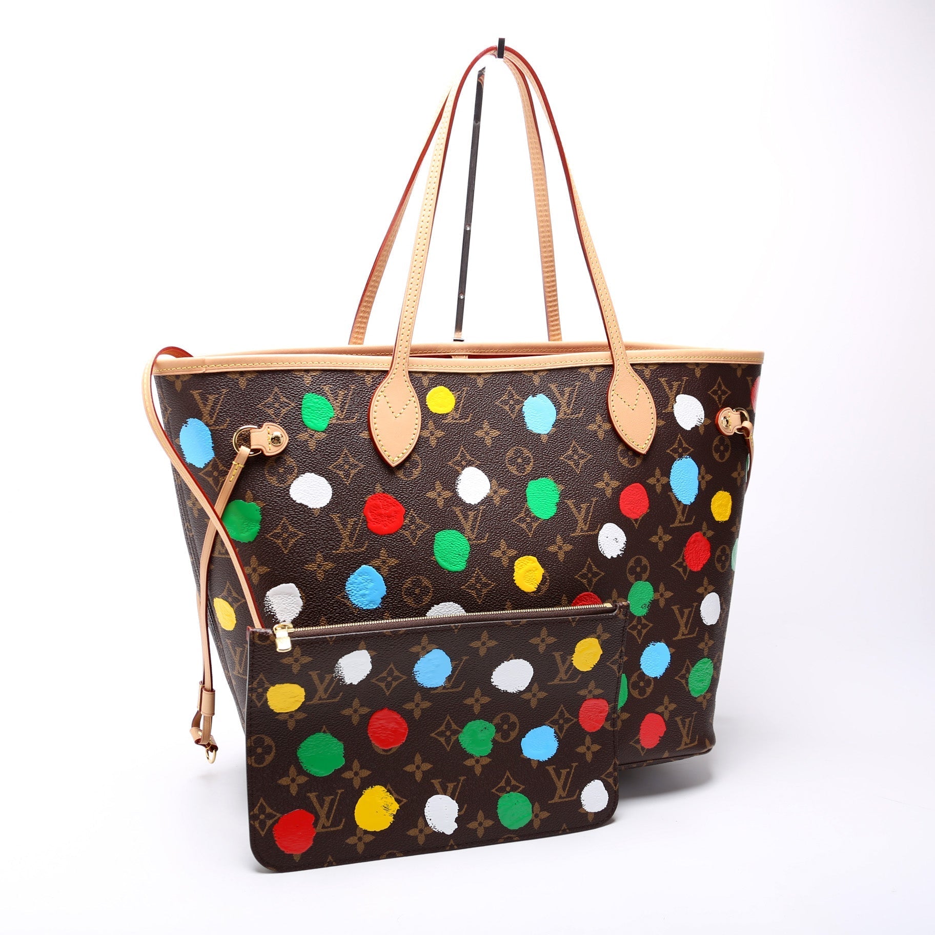 Louis Vuitton Neverfull W/Wallet MM Painted Dots