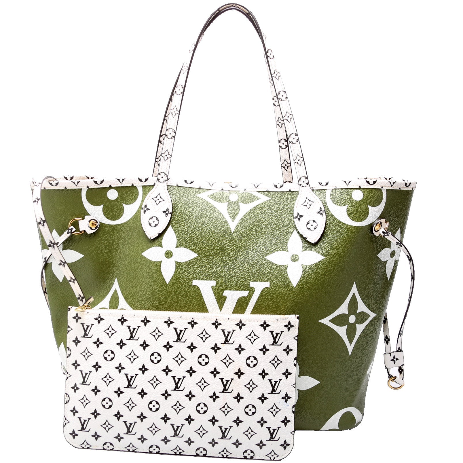 Louis Vuitton Neverfull W/Wallet MM Giant Monogram