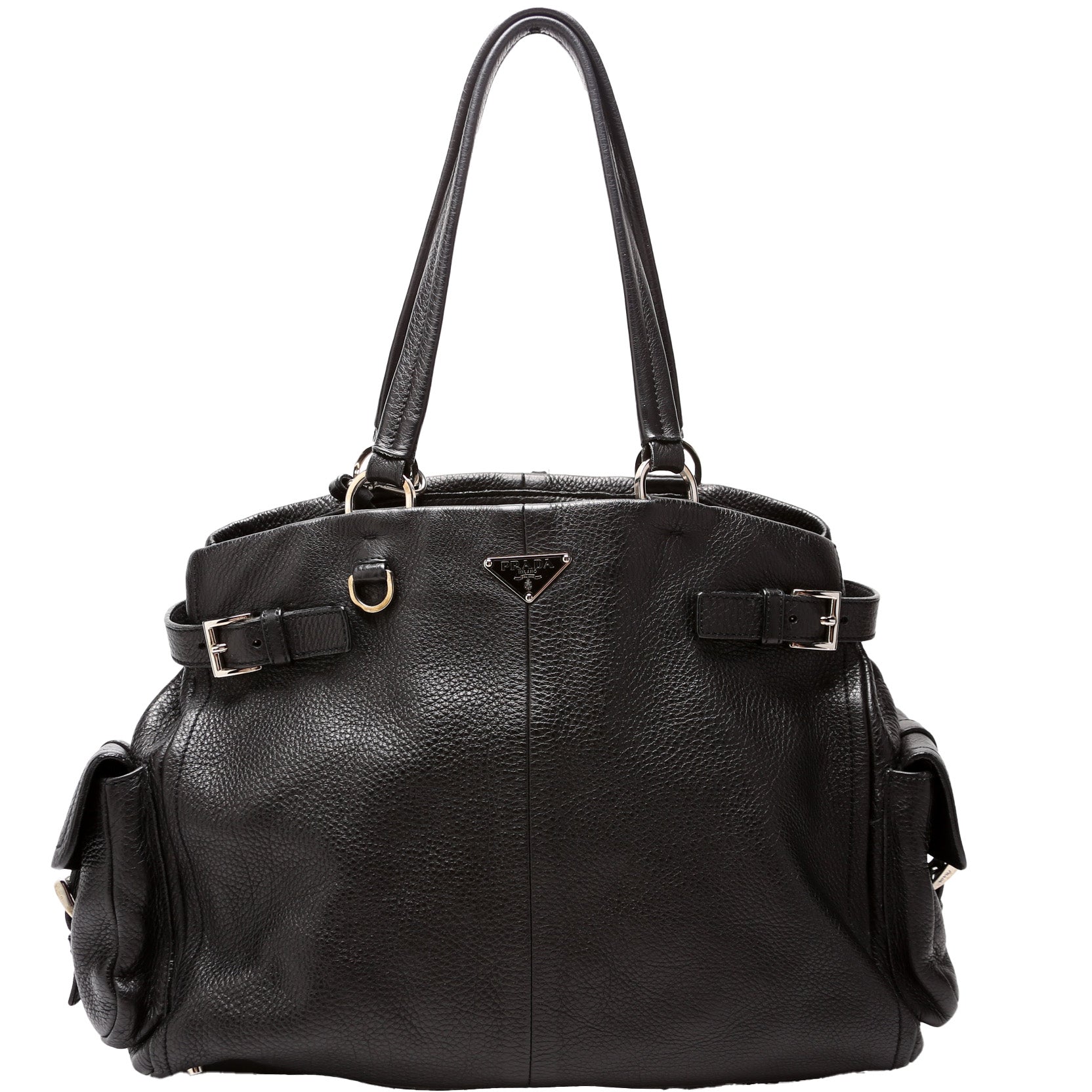 Prada BR2703 Vitello Daino Side Pocket Bag