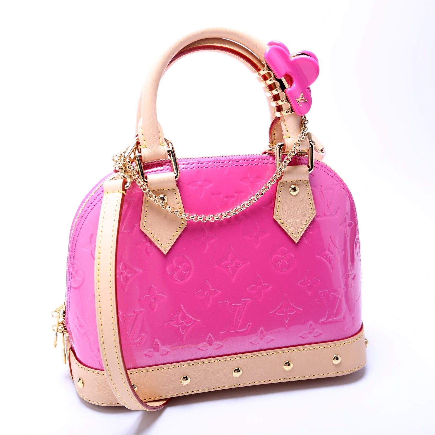 Louis Vuitton Alma BB Vernis Neon Pink