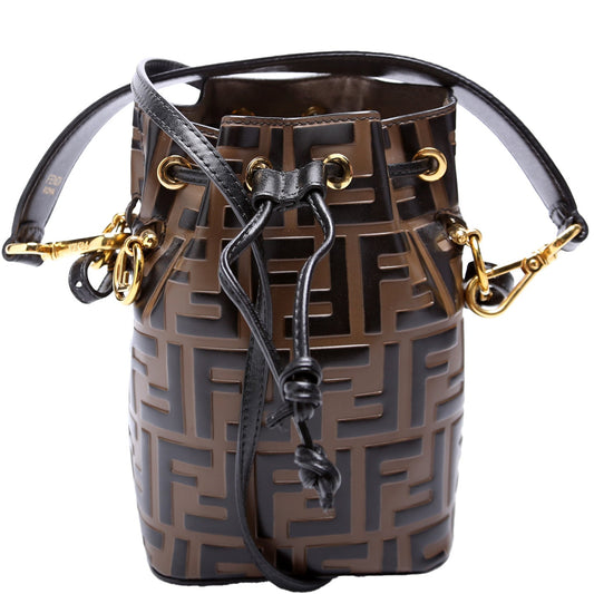 Fendi Mon Tresor Mini Bucket Leather FF Bag