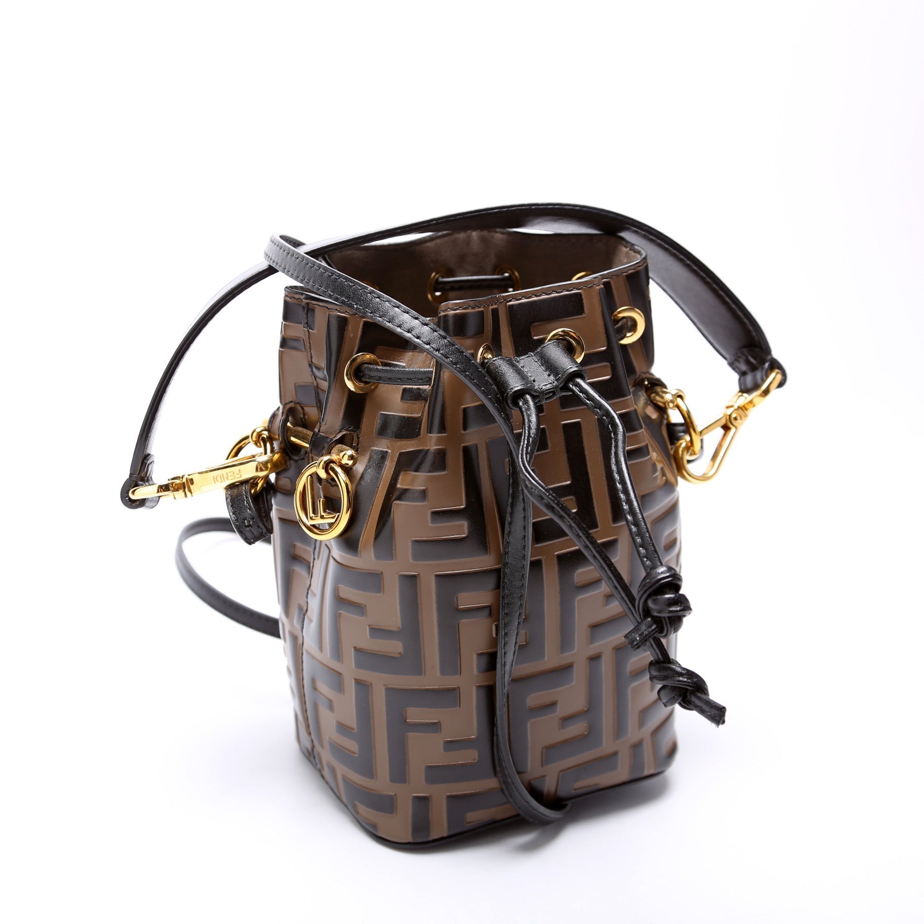 Fendi Mon Tresor Mini Bucket Leather FF Bag