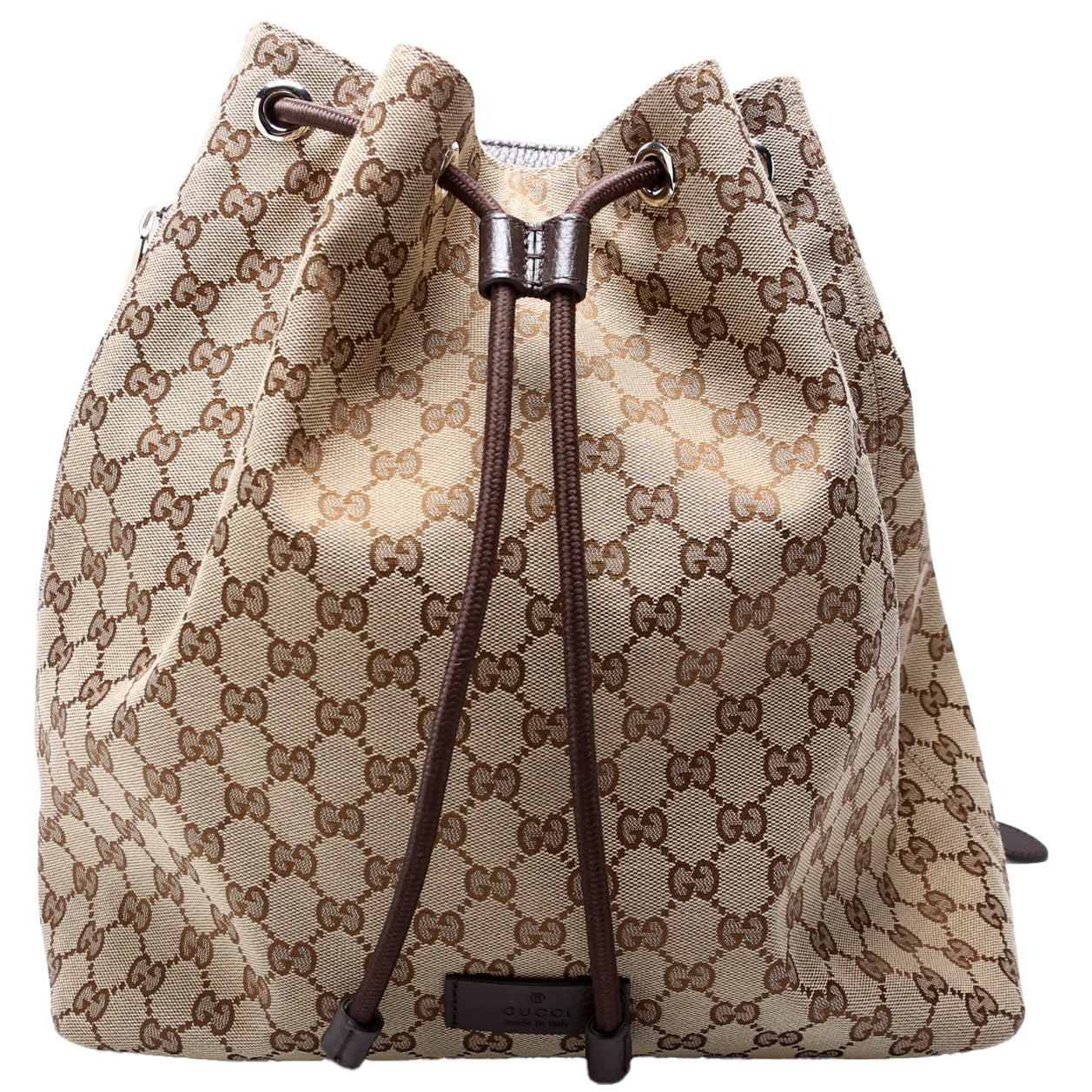 Gucci 449175 GG Canvas Drawstring Backpack Bag