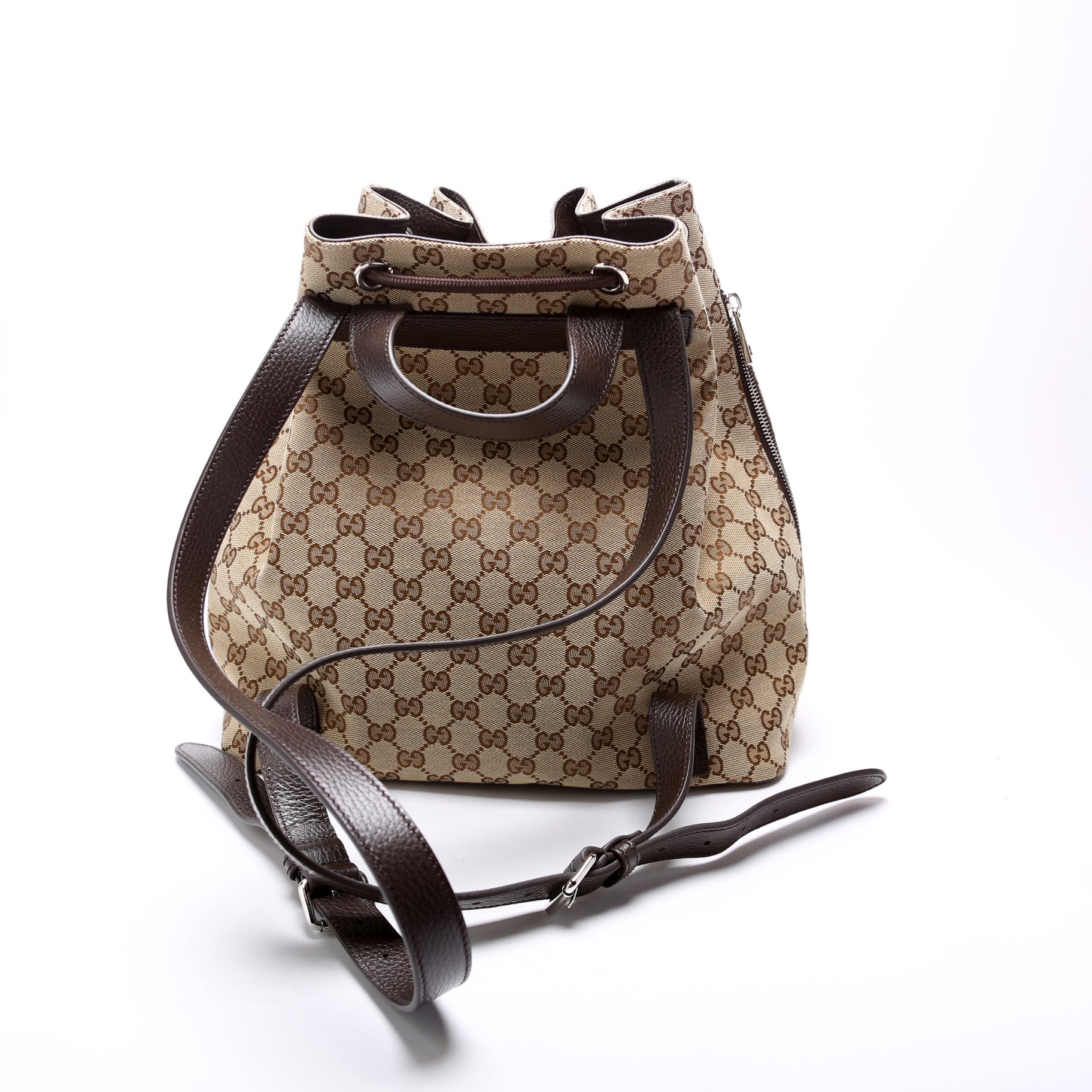 Gucci 449175 GG Canvas Drawstring Backpack Bag