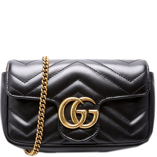 Gucci 476433 Marmont Leather Super Mini Flap Bag