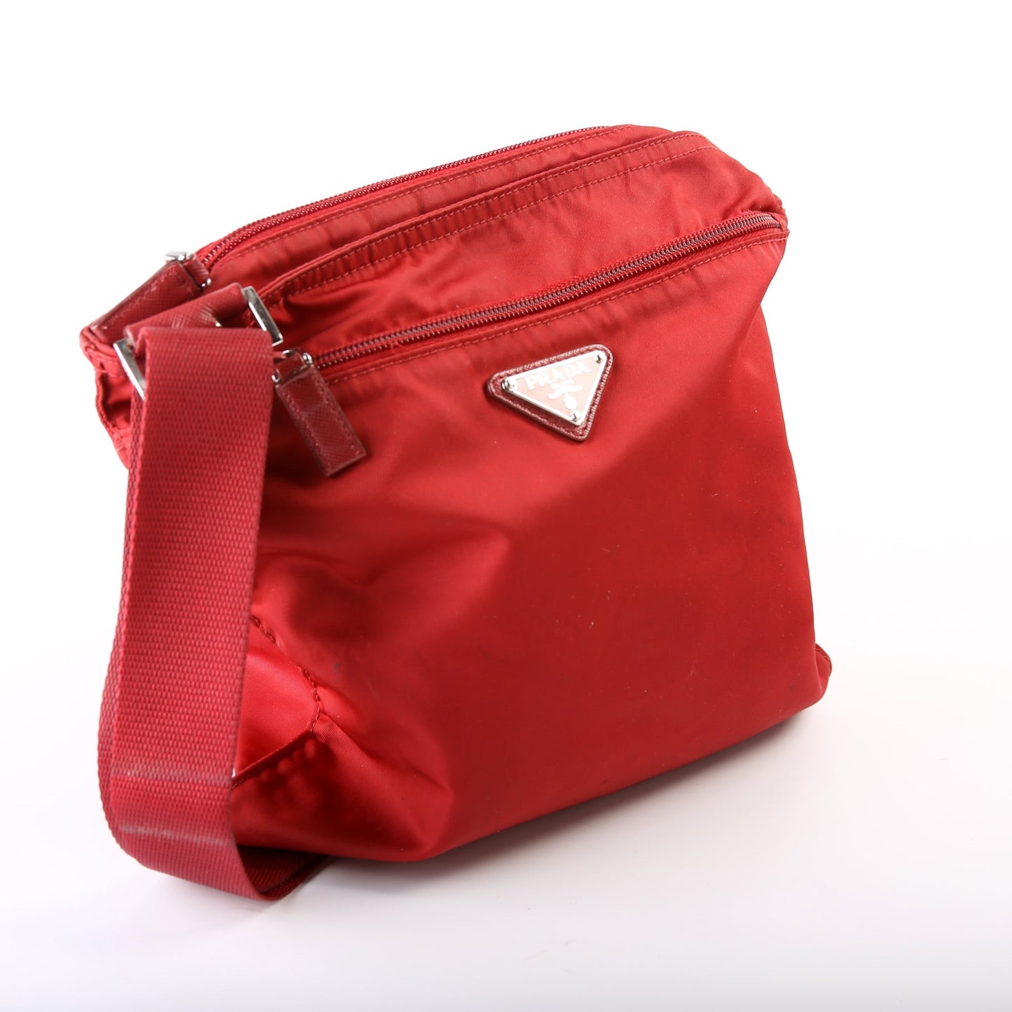 Prada Nylon Flat Small Messenger Bag