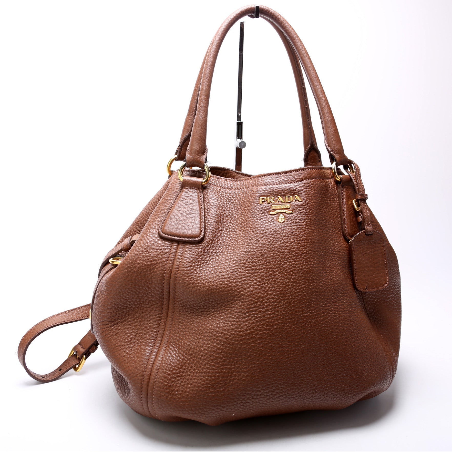 Prada Vitello Daino Convertible Satchel Bag