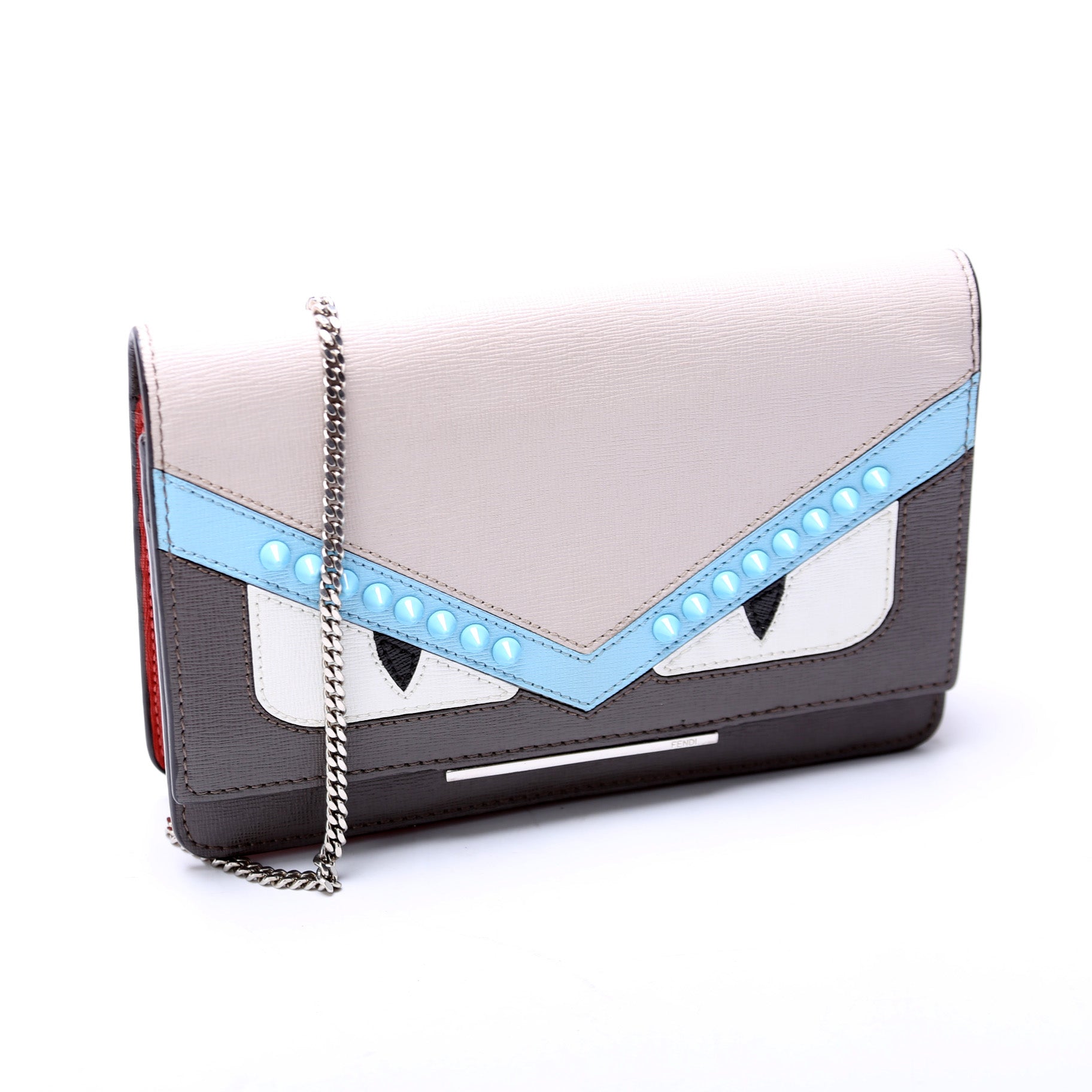 Fendi 8M0346 Studded Monster Eyes Tube WOC Bag