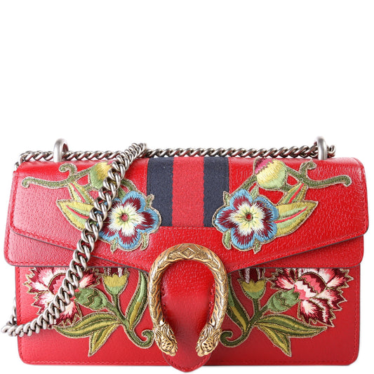 Gucci Dionysus Embroidered Leather Shoulder Small Bag