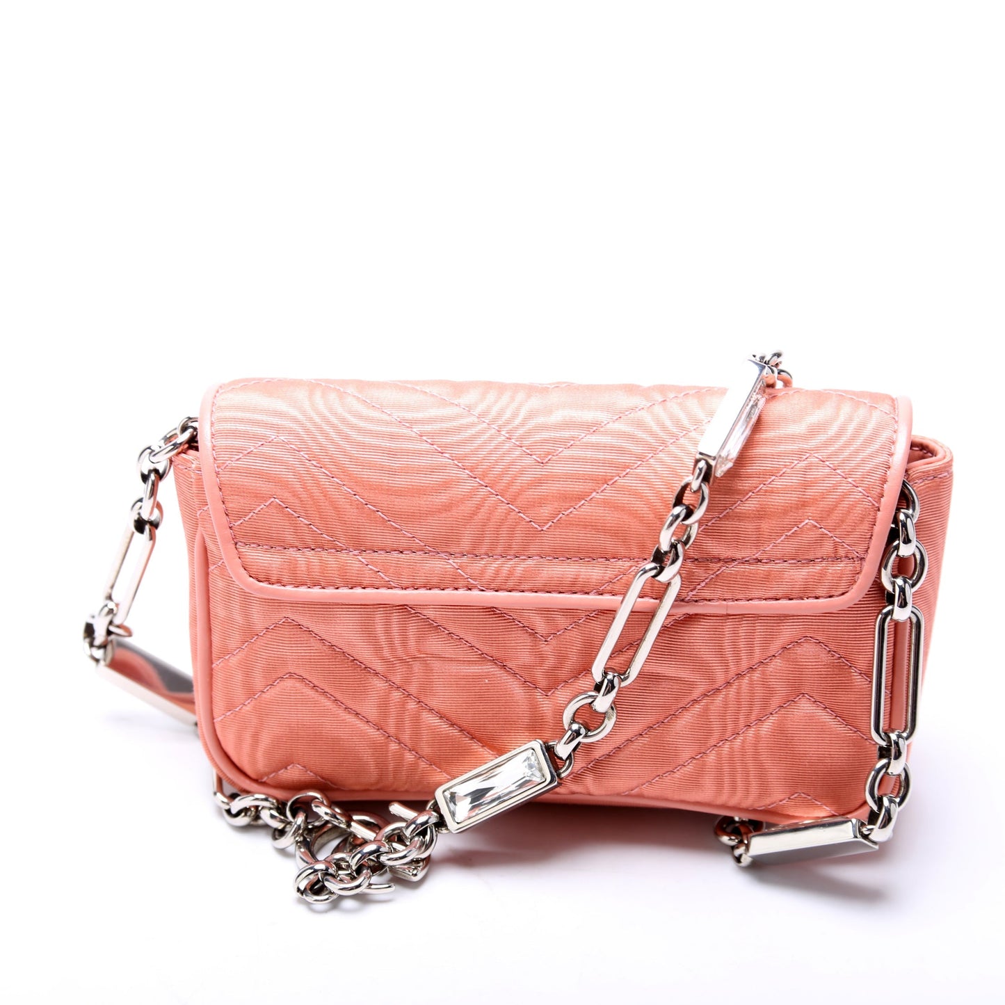 Gucci Marmont Rhinestone Moire Mini Belt 746608 Bag
