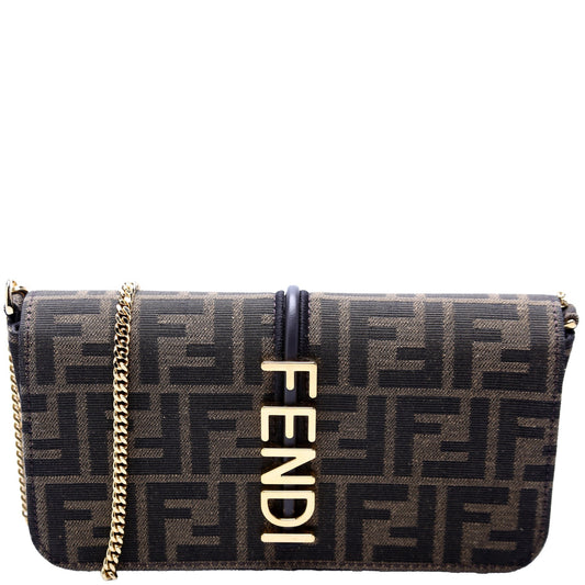 Fendi FF Jacquardgraphy Wallet On Chain Bag