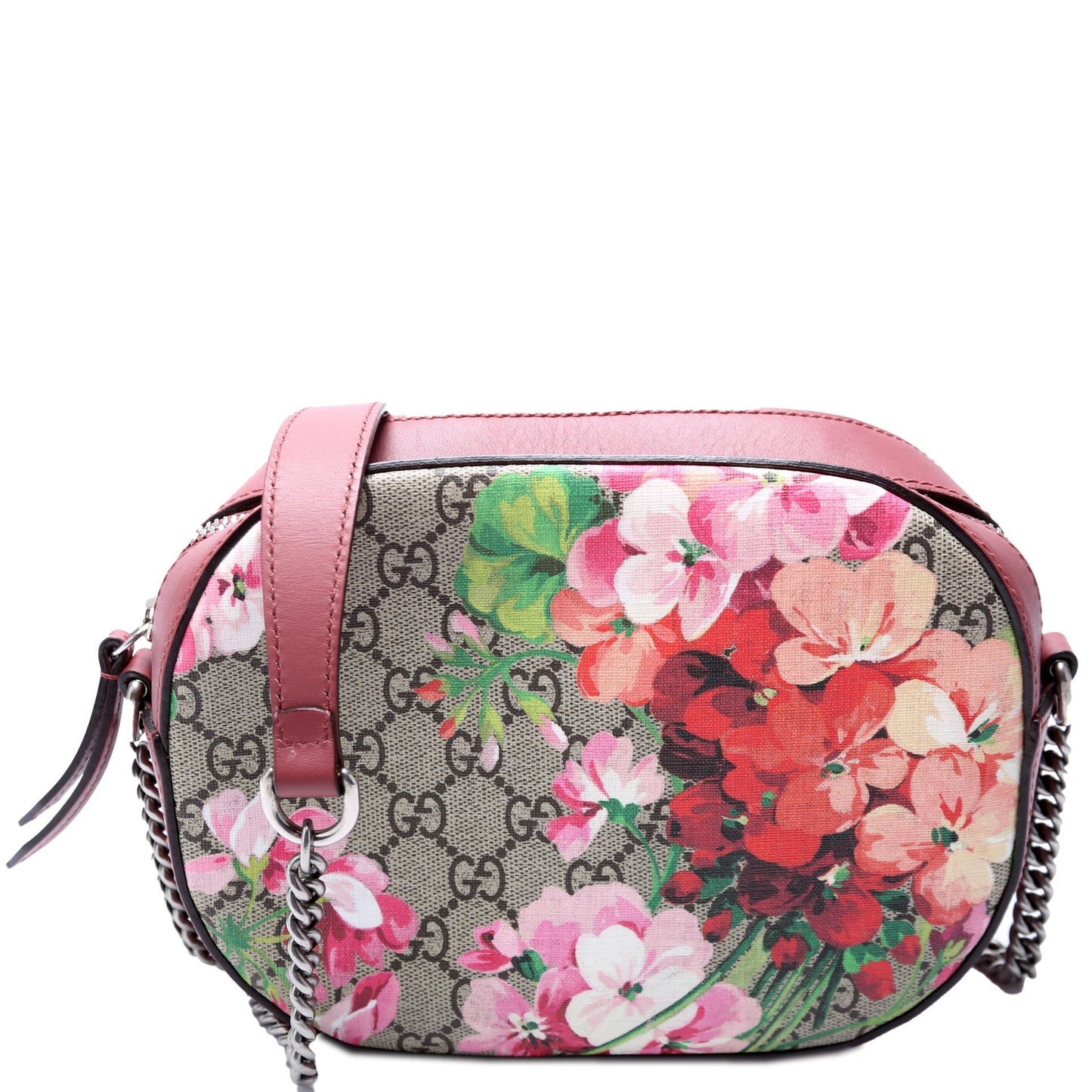 Gucci 409535 GG Supreme Blooms Mini Chain Bag