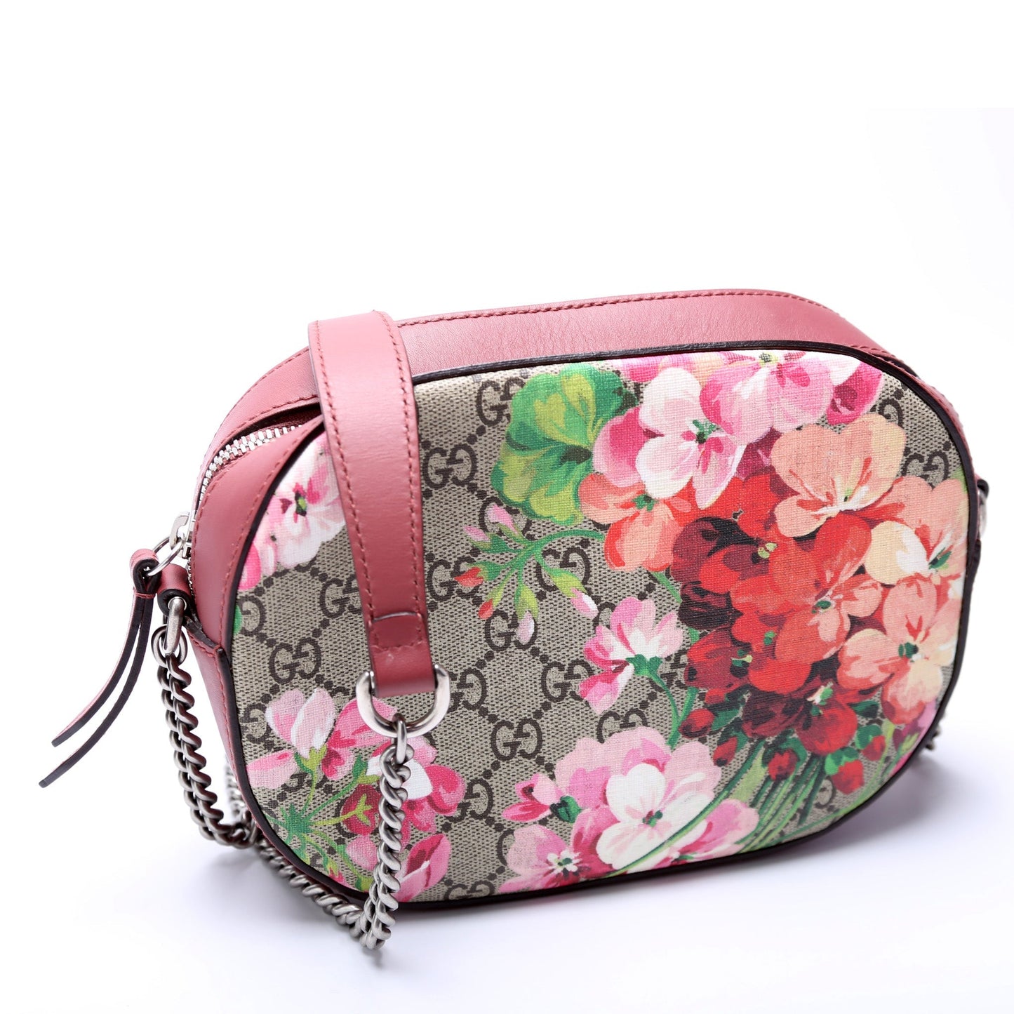 Gucci 409535 GG Supreme Blooms Mini Chain Bag