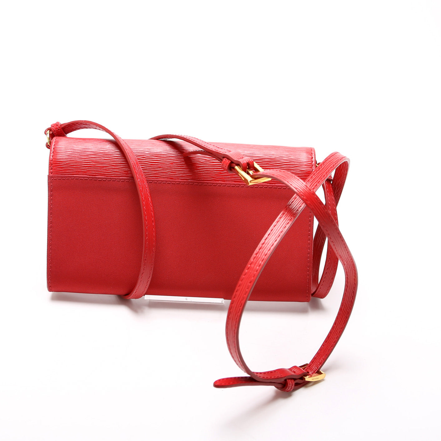 Prada Vitello Move/Tessuto Nylon Small Strap Wallet Bag