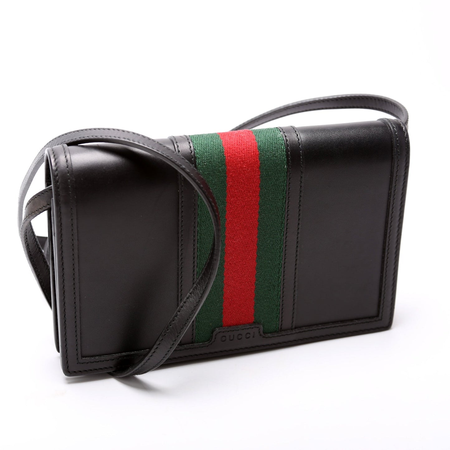 Gucci Calfskin Web Wallet on Strap 409439 Bag
