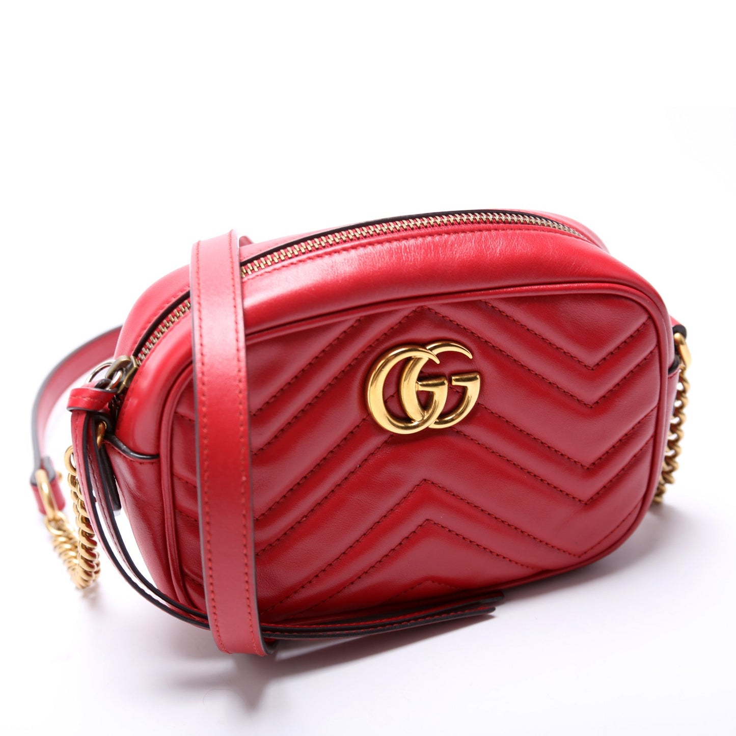 Gucci Marmont Mini Camera 448065 Red Bag