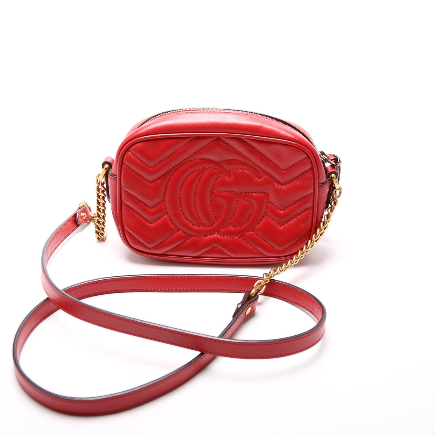 Gucci Marmont Mini Camera 448065 Red Bag