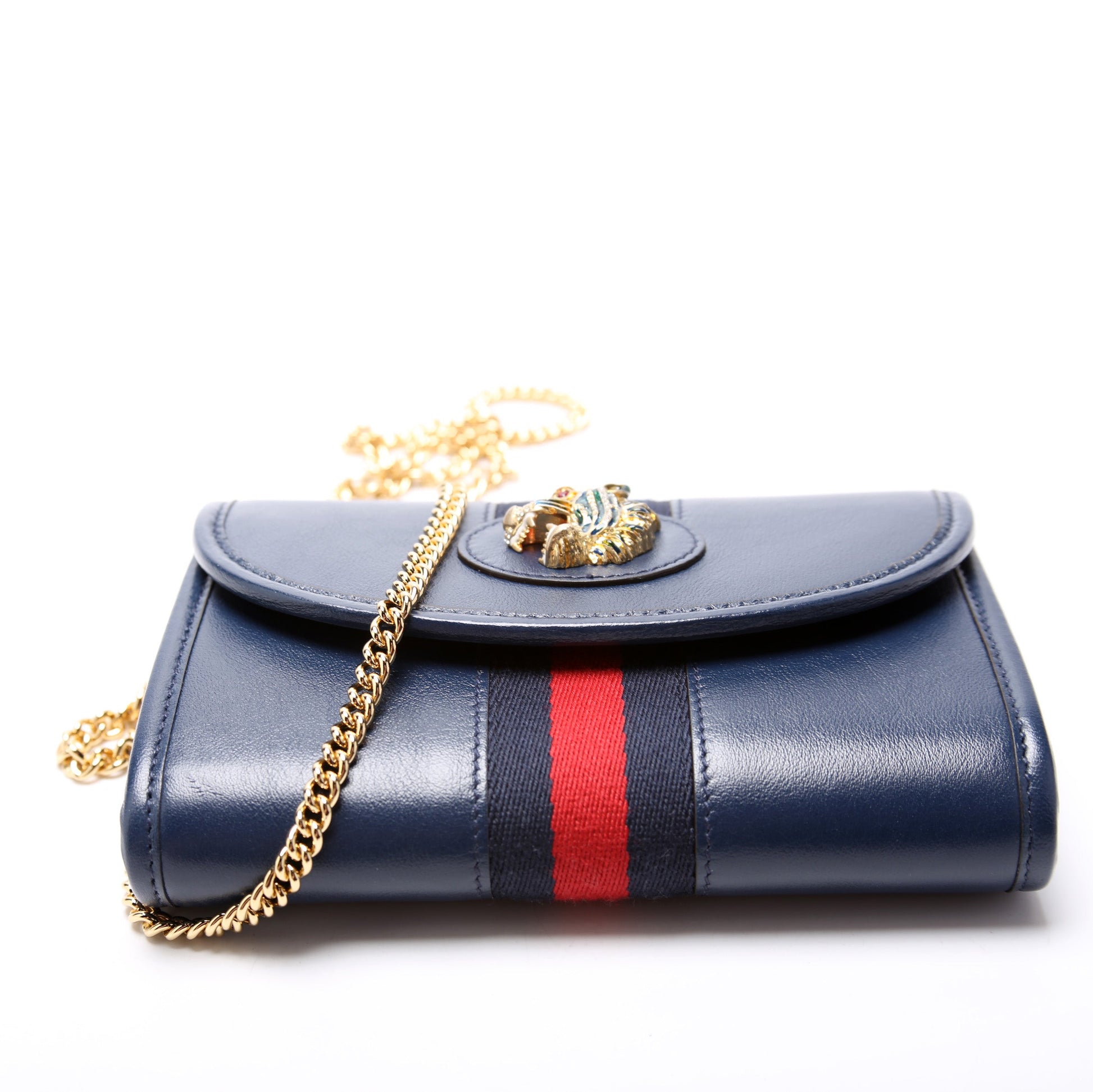 Gucci 573797 Rajah Web Mini Leather Bag