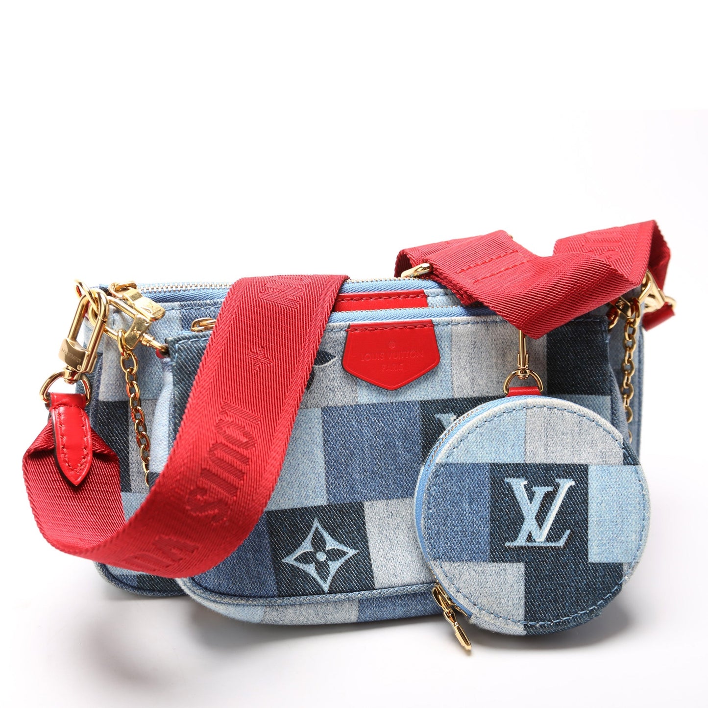 Designer Women's Crossbody Bag | Louis Vuitton Multi Pochette Damier Denim