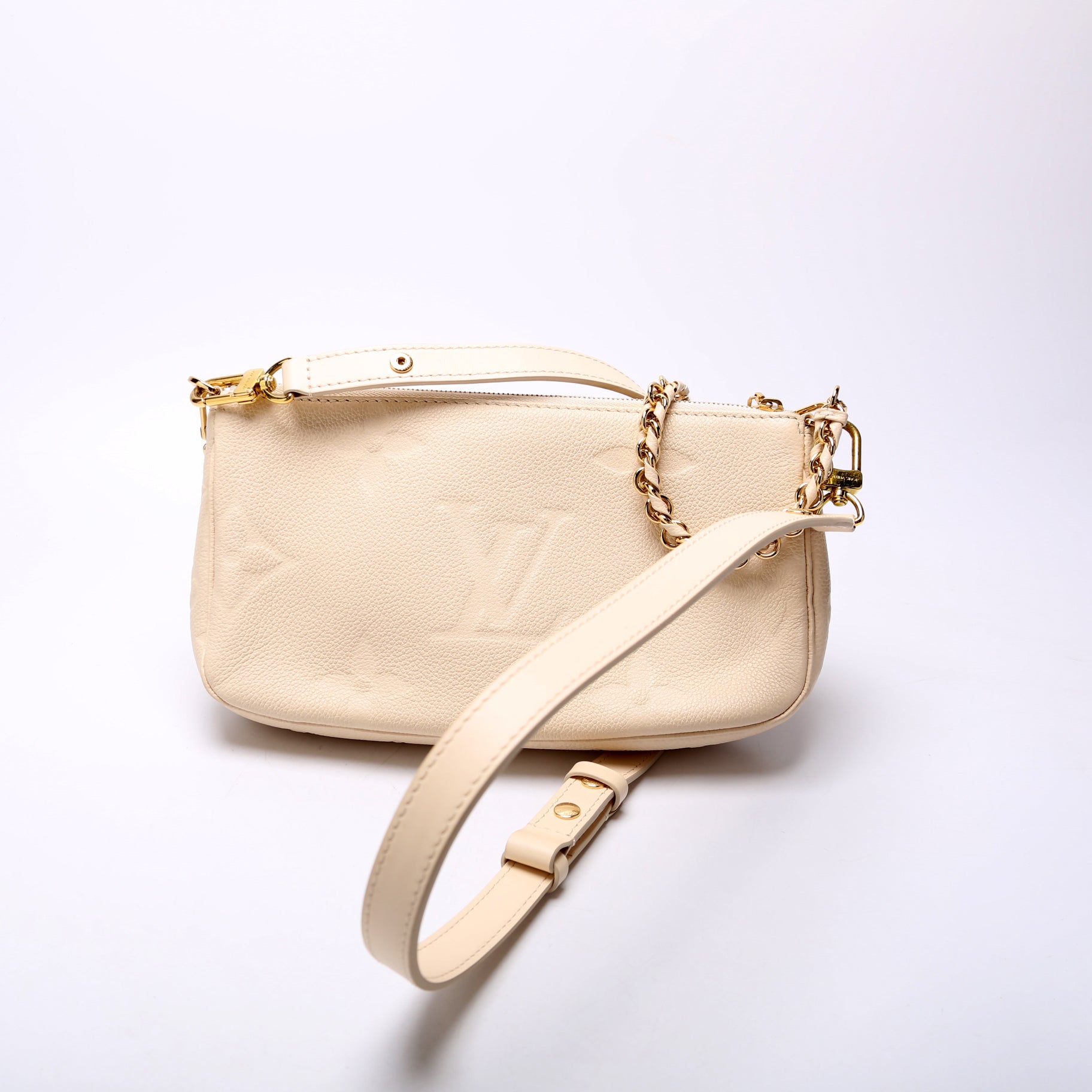 Designer Women's Crossbody Bag | Louis Vuitton Multi Pochette Empreinte Cream