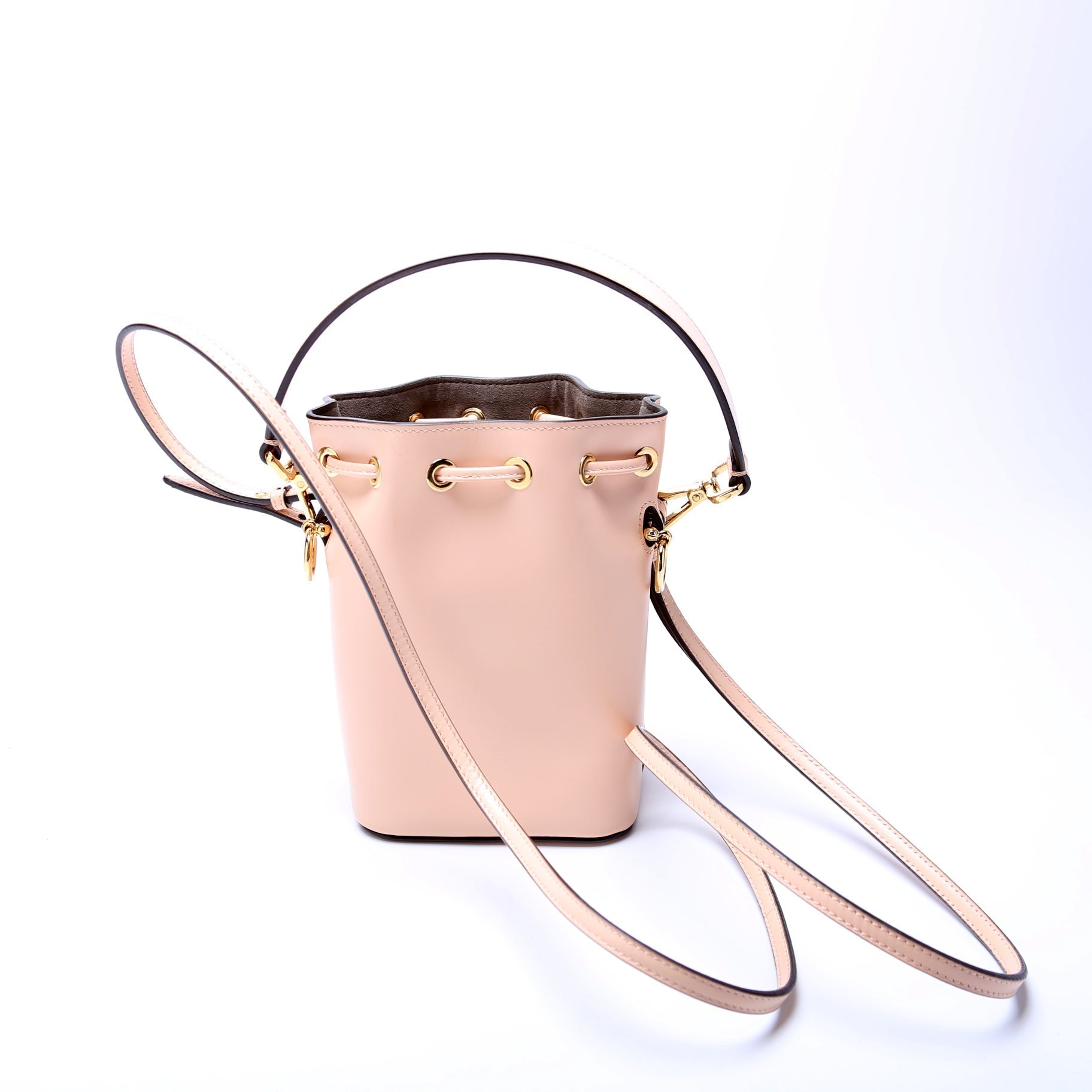 Fendi Mon Tresor Mini Bucket Leather FF 8BS010 Bag