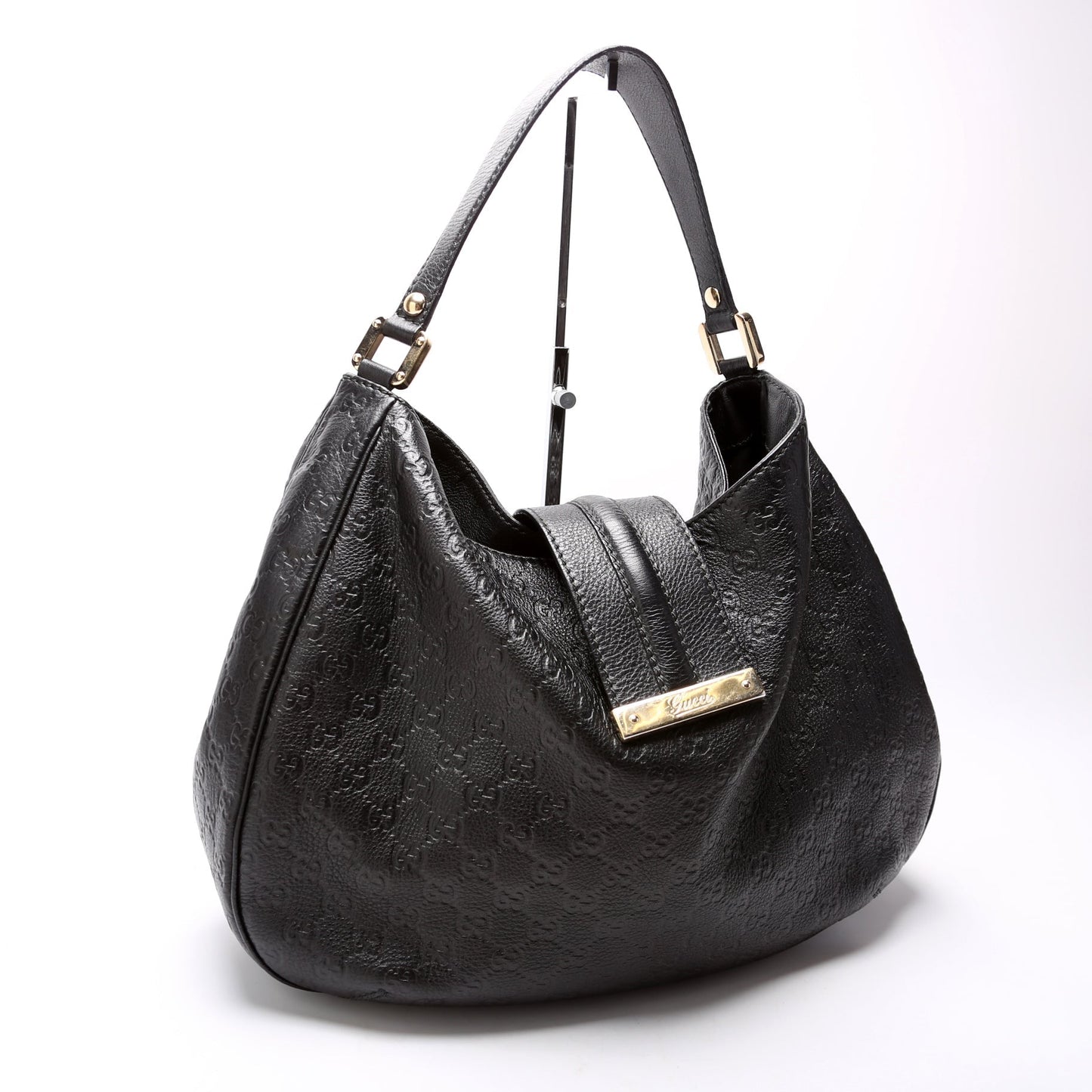 Gucci 233604 GG Leather Large Hobo Bag