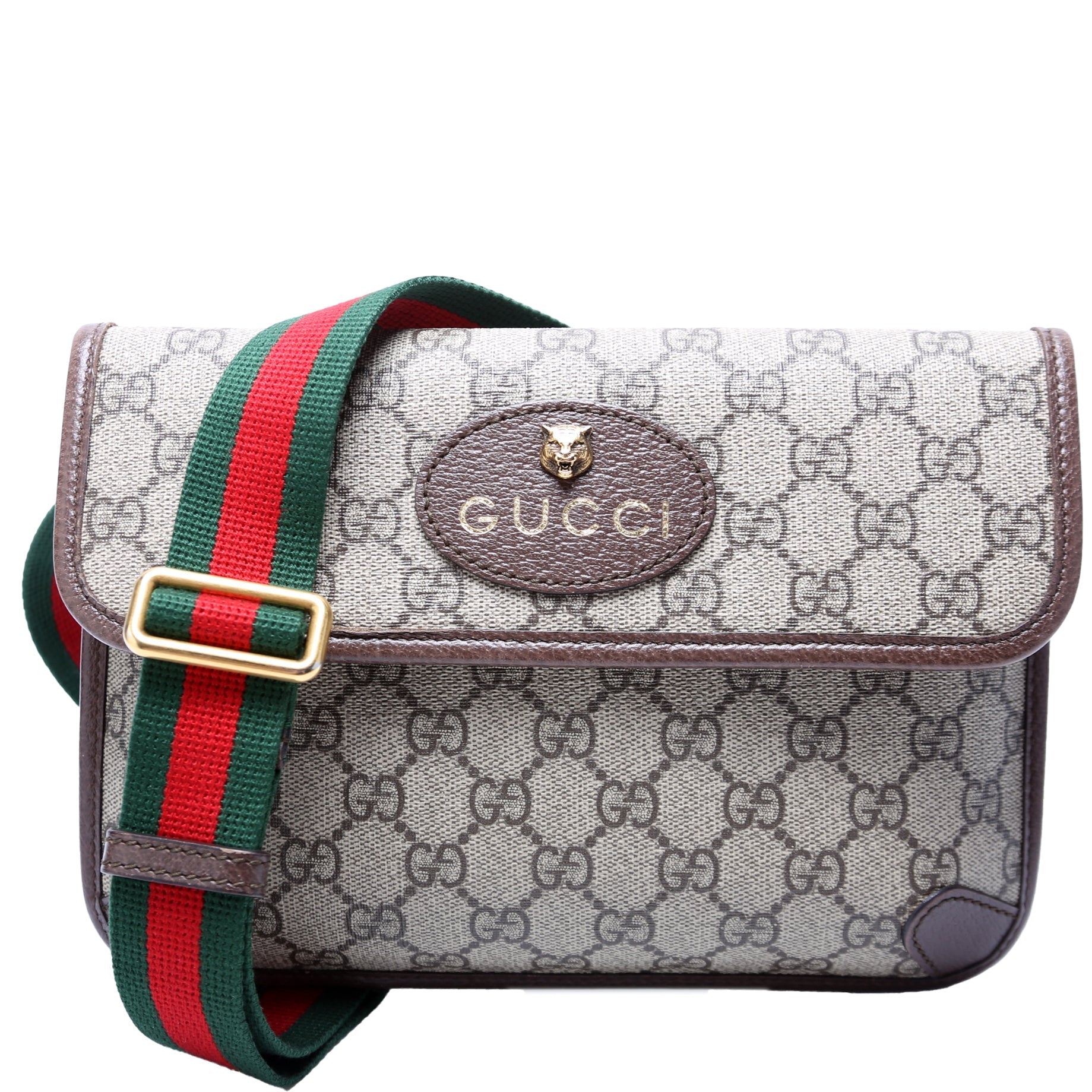 Gucci 493930 GG Supreme Web Belt Bag