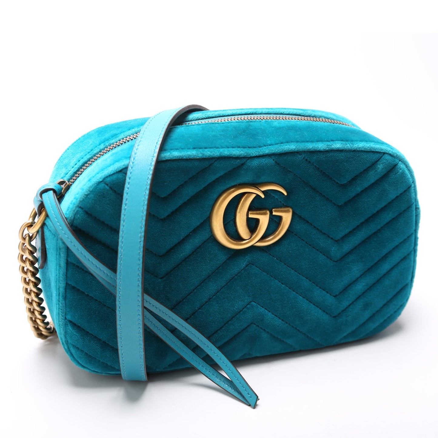 Gucci 447632 Marmont Small Velvet Camera Bag