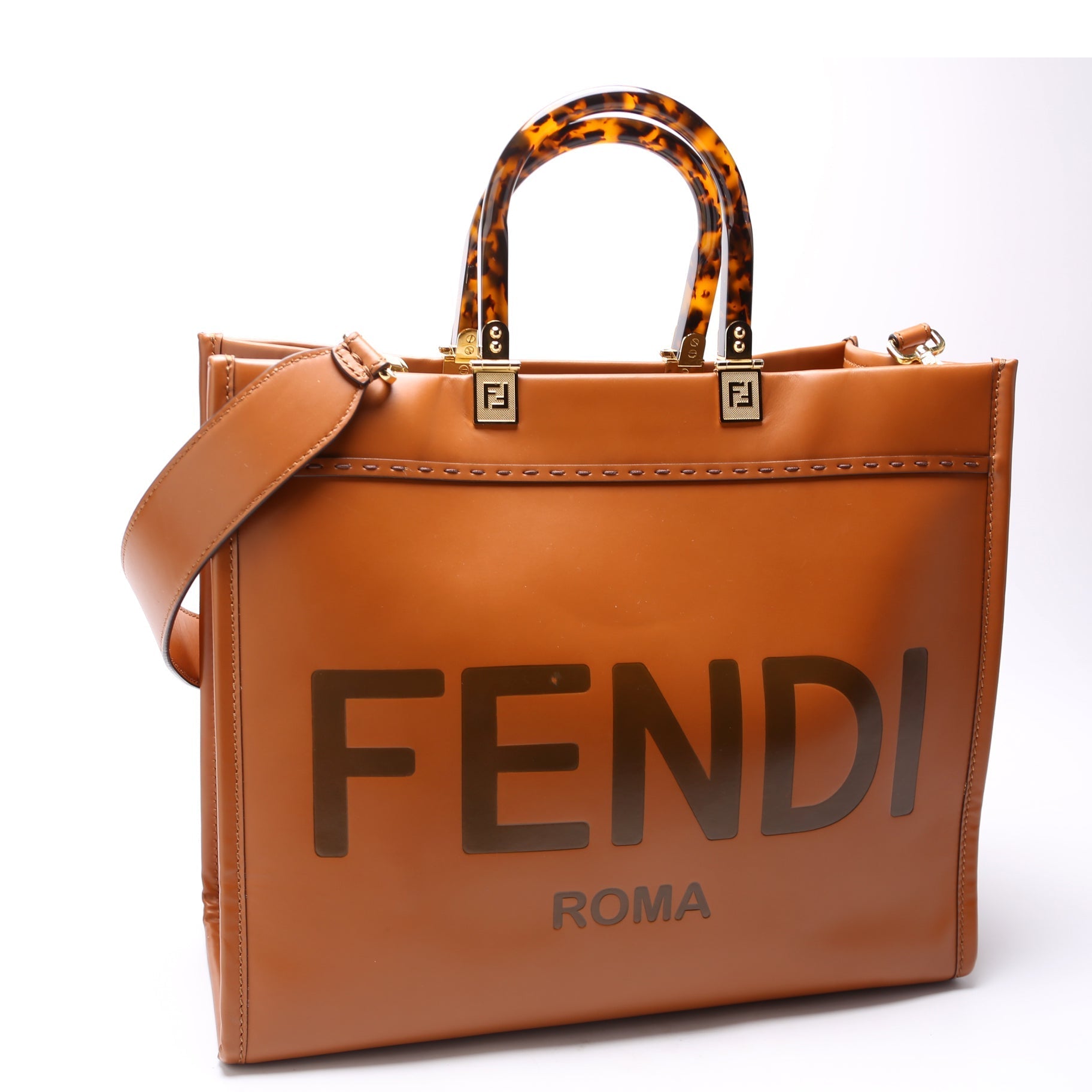 Fendi Sunshine Shopper Medium Leather Bag