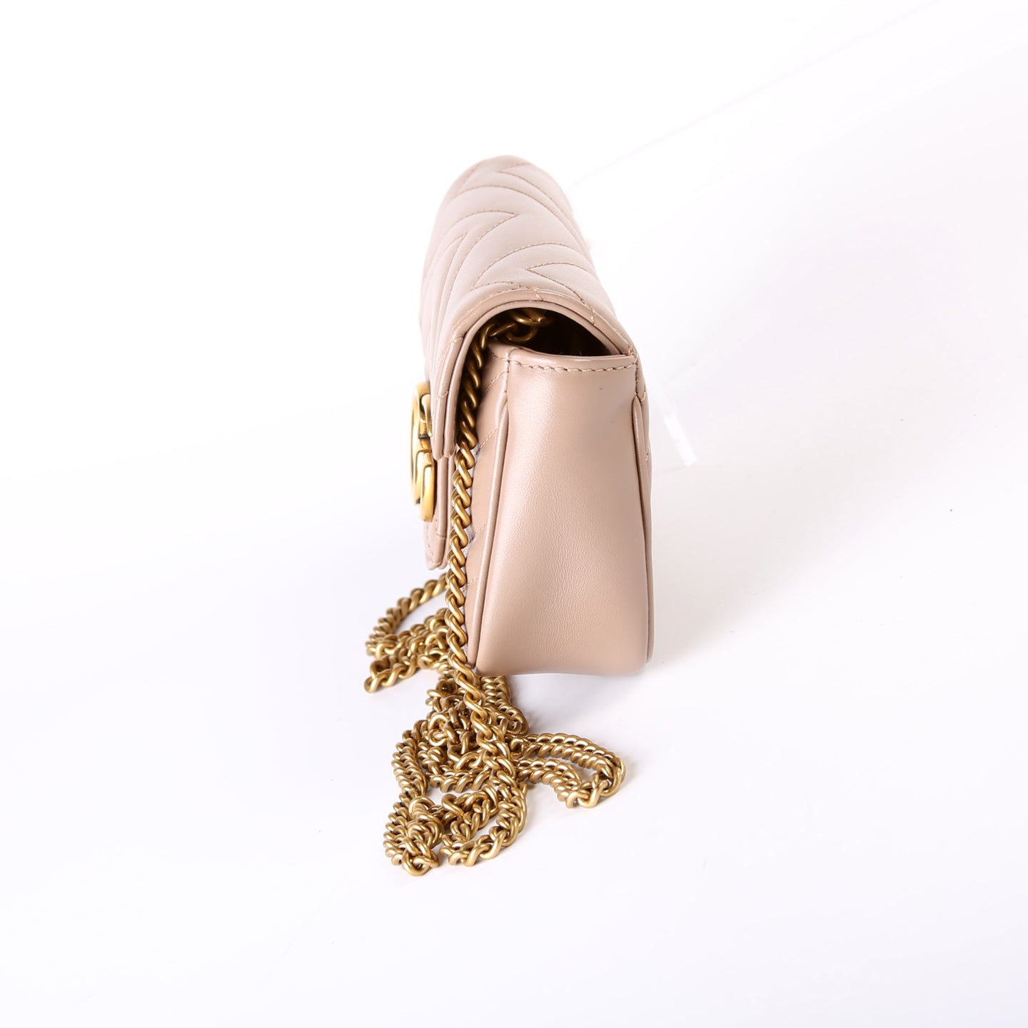 Gucci 476433 Marmont Torchon Leather Super Mini Flap Bag